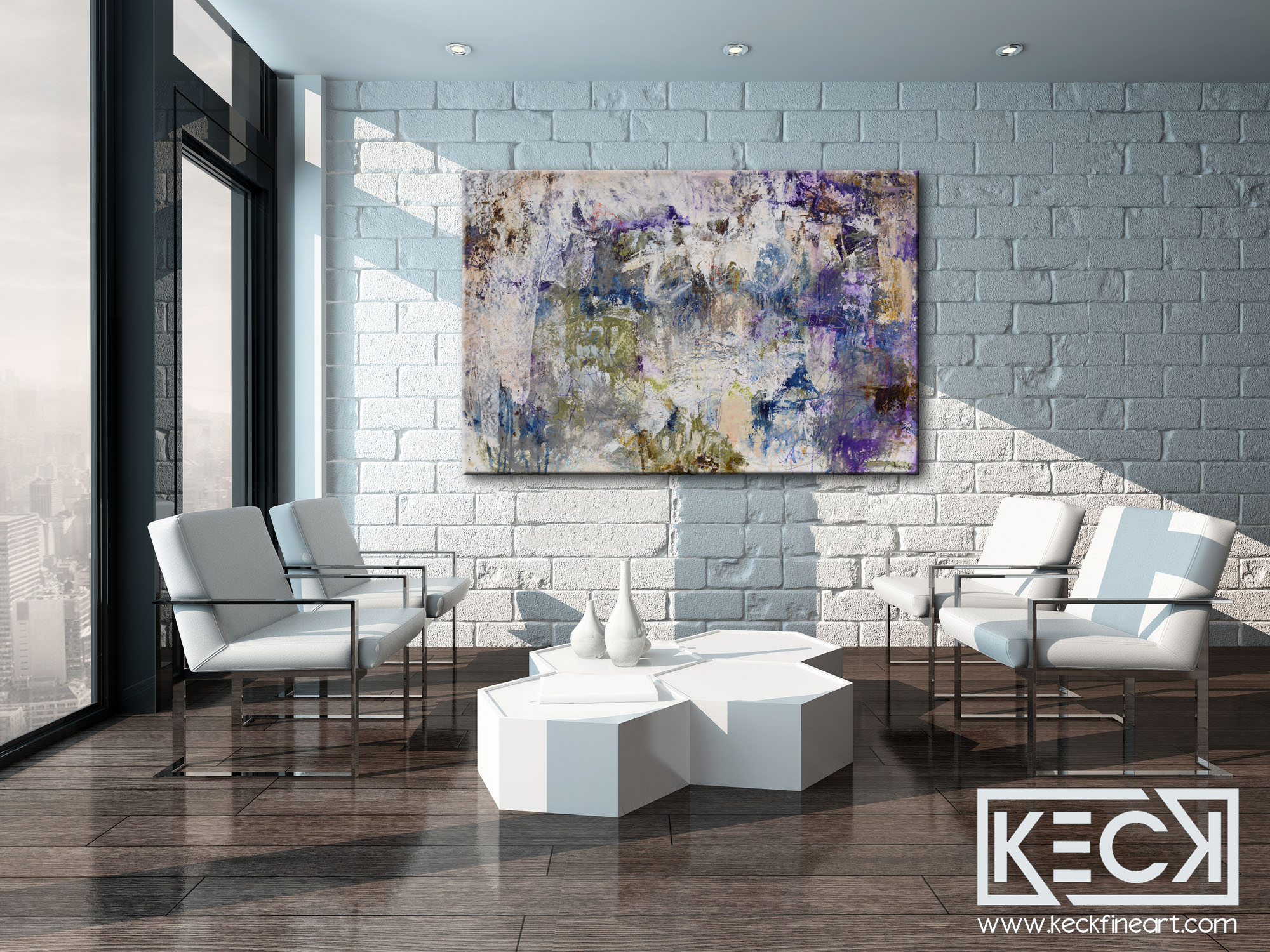HUGE ABSTRACT CANVAS PRINTS BY MICHEL KECK