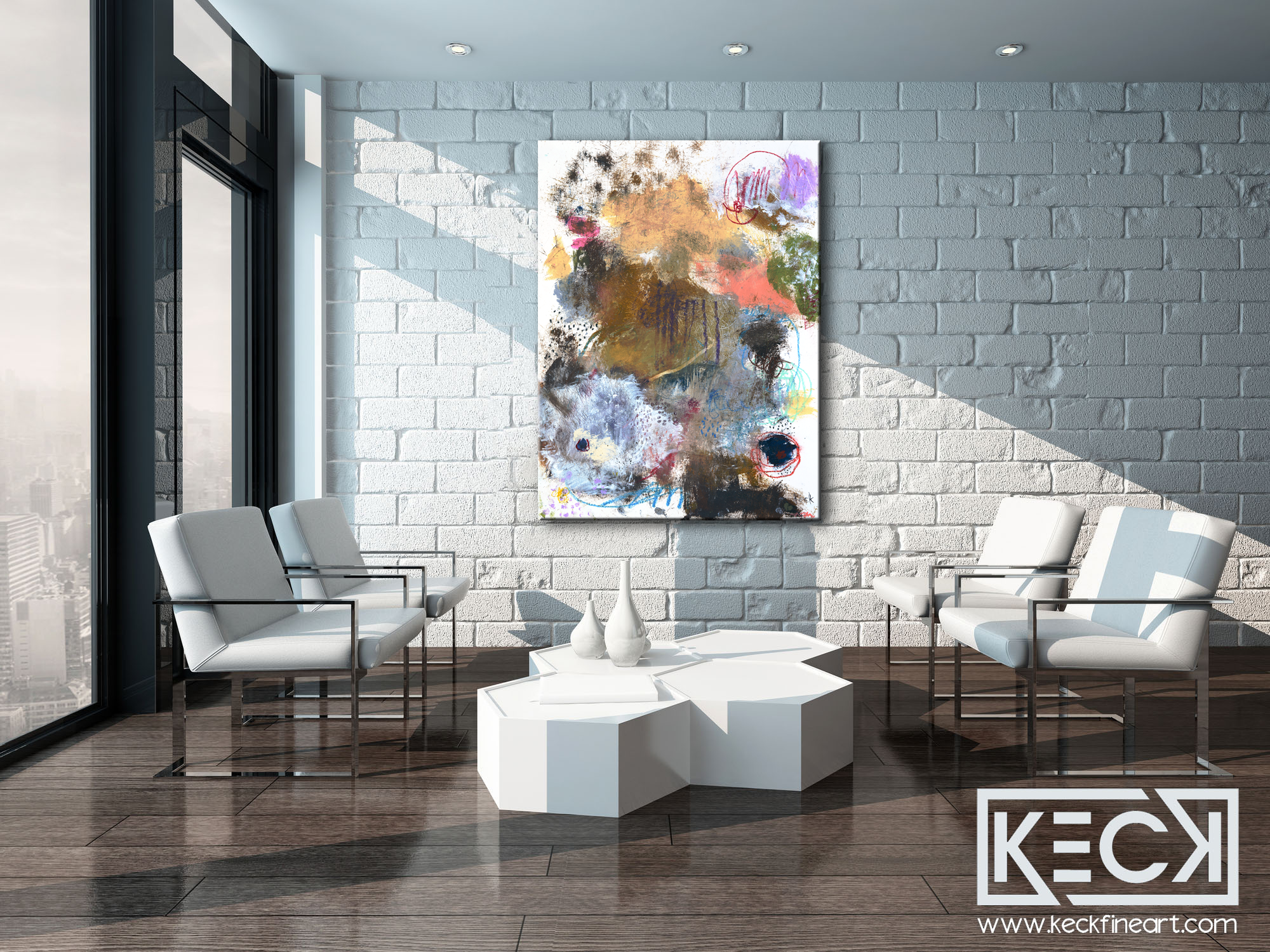 BEAUTIFUL COLORFUL ABSTRACT ART BY MICHEL KECK