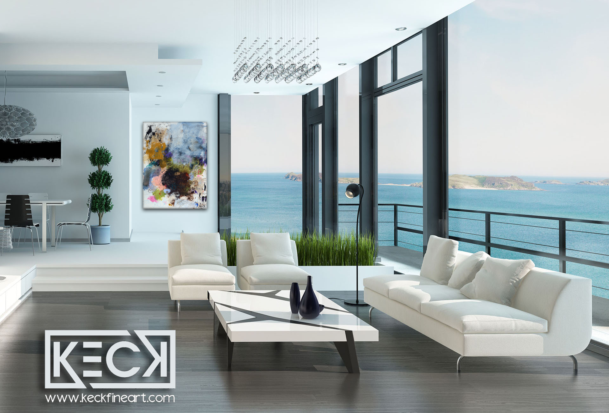 HUGE ABSTRACT CANVAS PRINTS BY MICHEL KECK