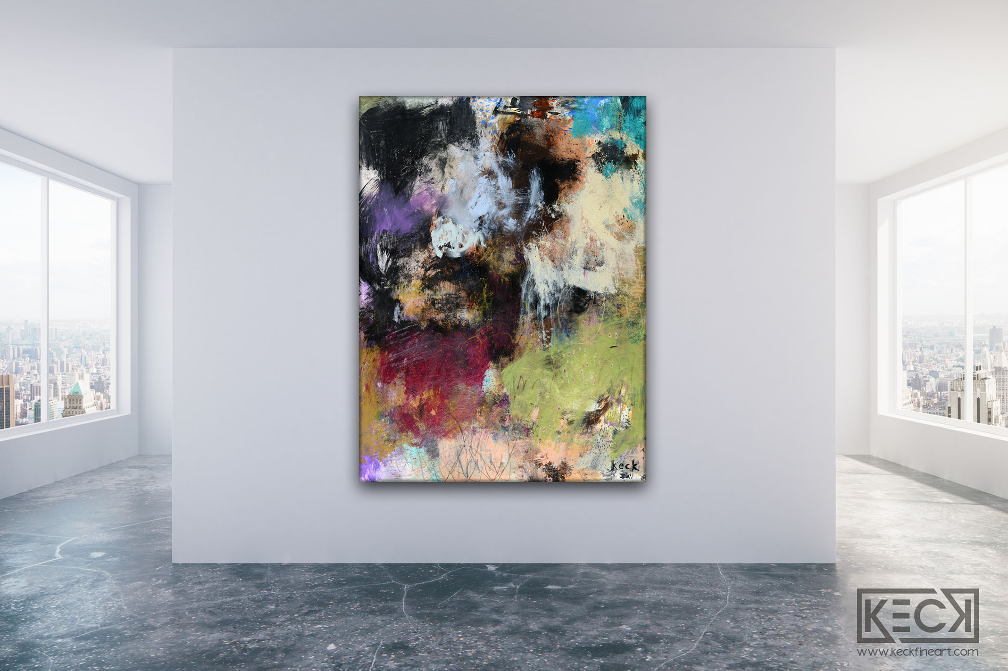 COLORFUL ABSTRACT ART BY MICHEL KECK
