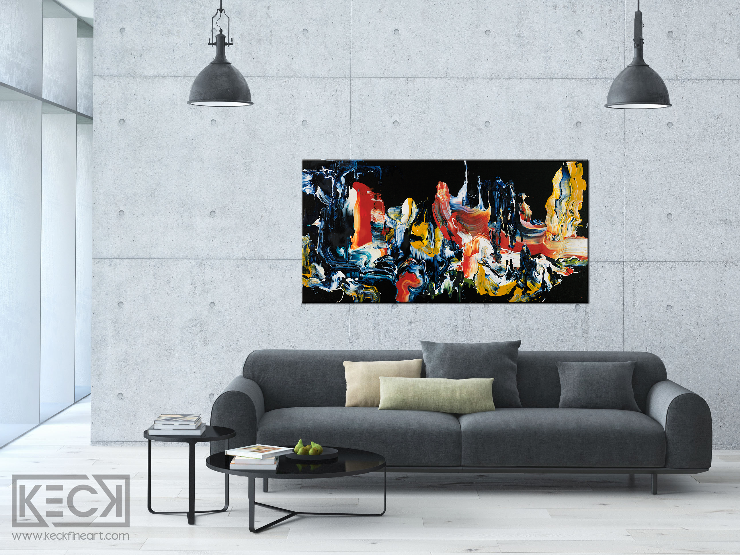 BEAUTIFUL COLORFUL ABSTRACT ART BY MICHEL KECK