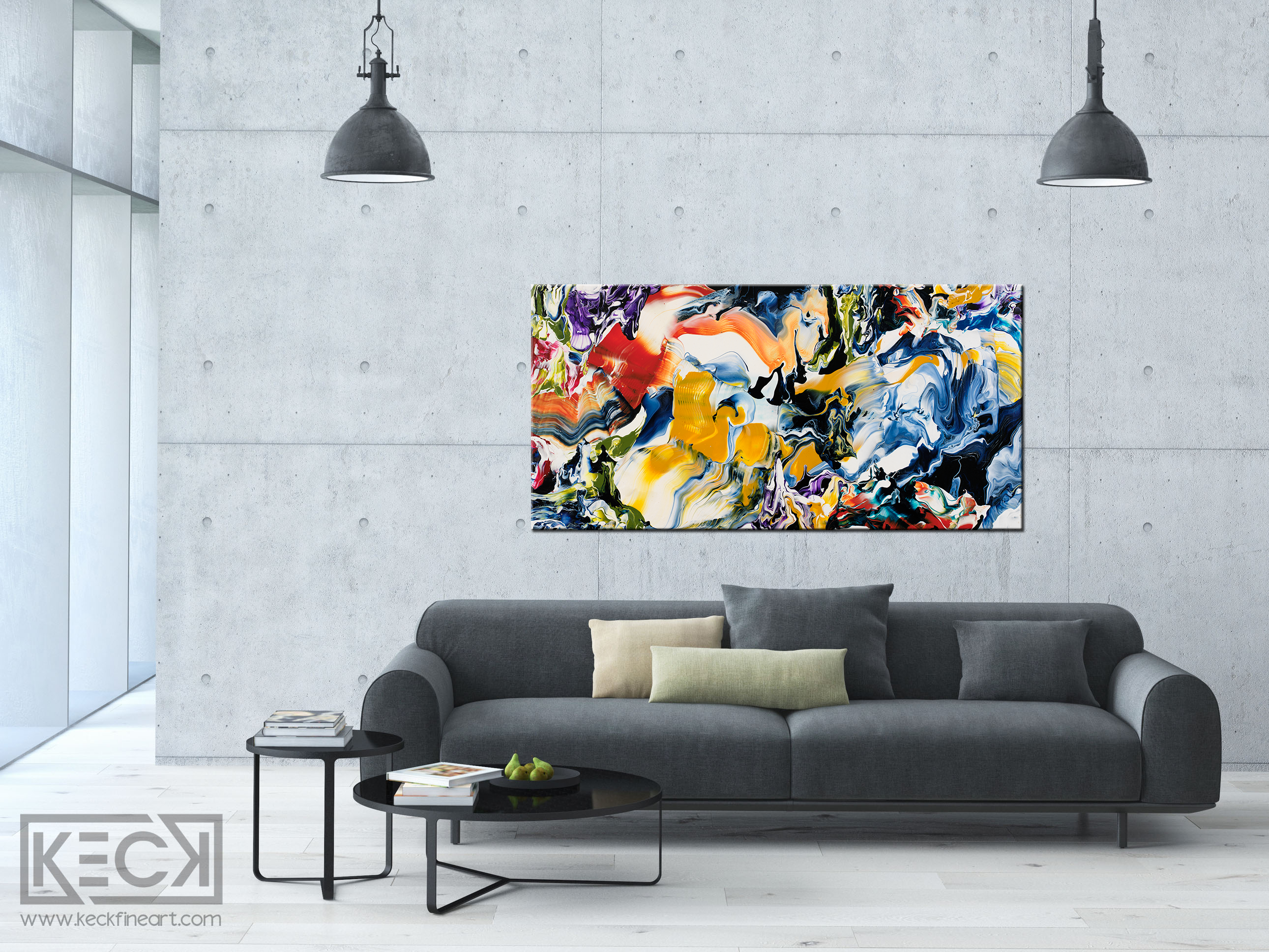 BEAUTIFUL COLORFUL ABSTRACT ART BY MICHEL KECK