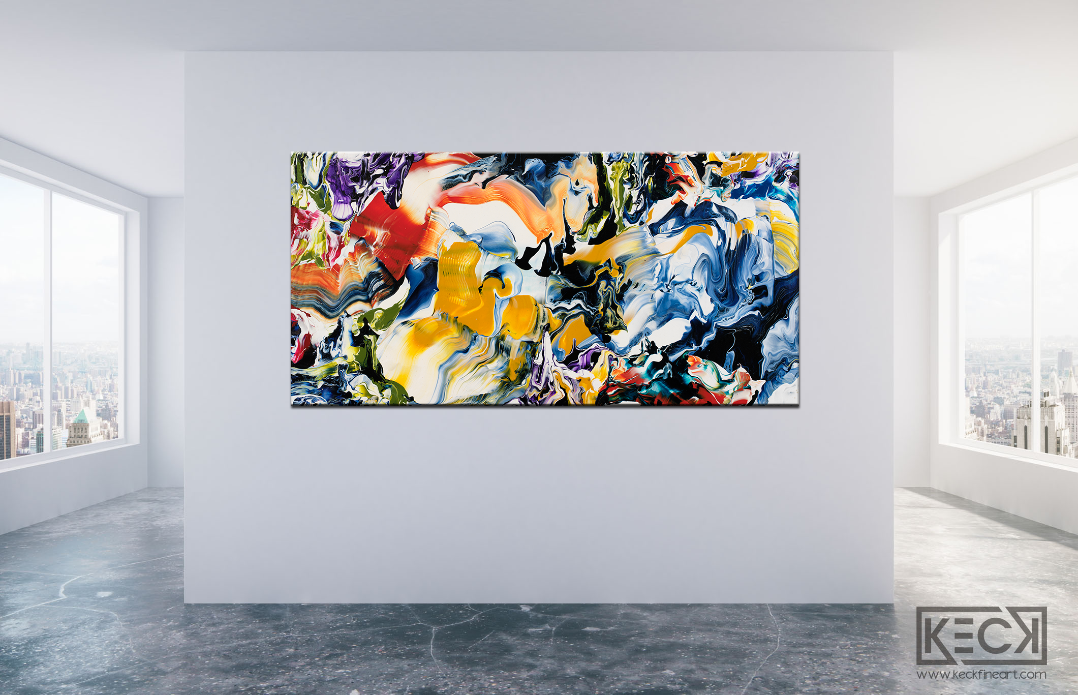 BEAUTIFUL COLORFUL ABSTRACT ART BY MICHEL KECK