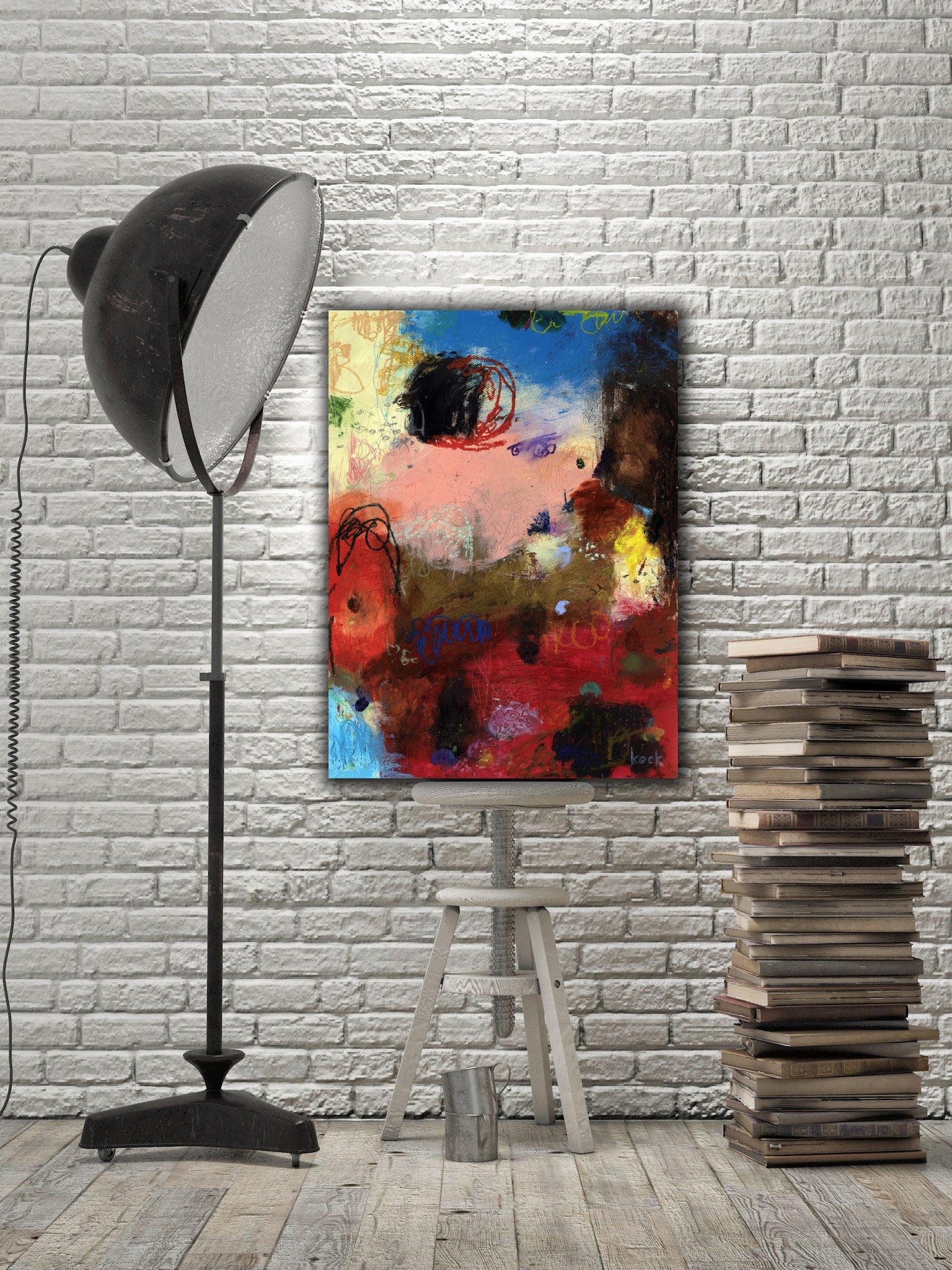 Colorful Abstract Art<br>Canvas Print<br>Drawn Together