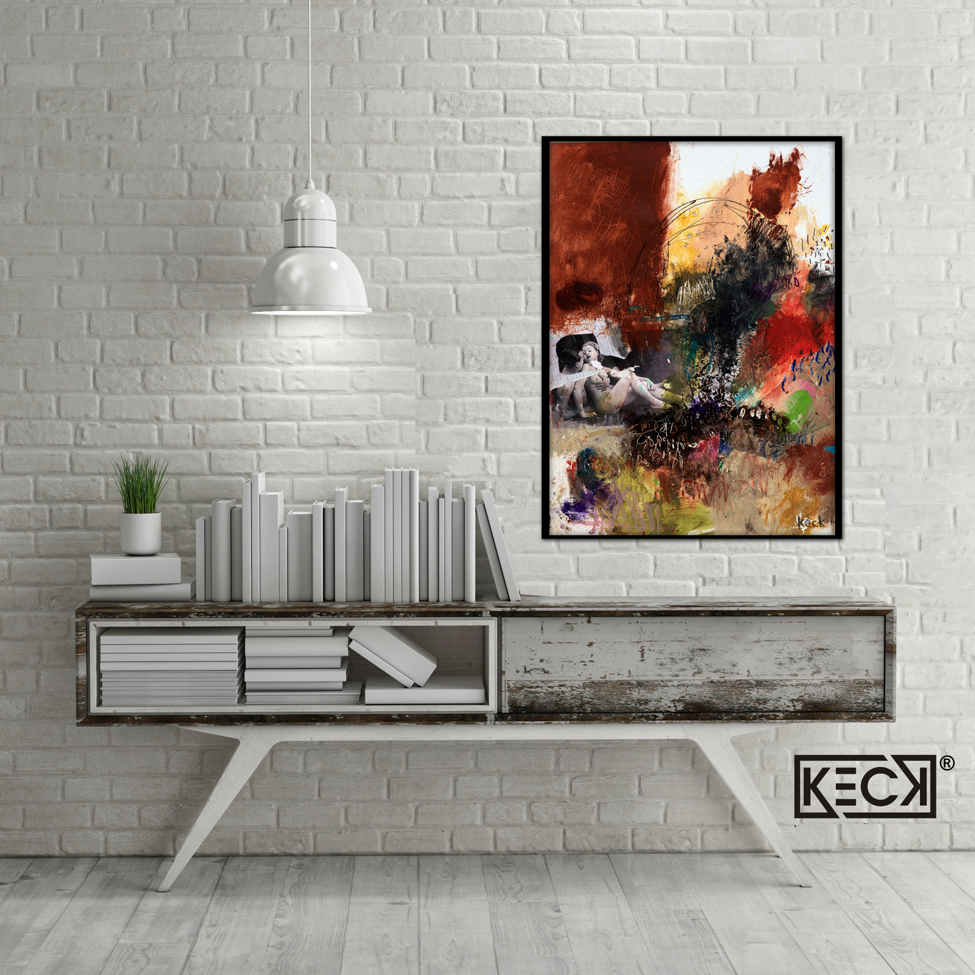 MIXED MEDIA ART Canvas Print of Returned in Kind #081212