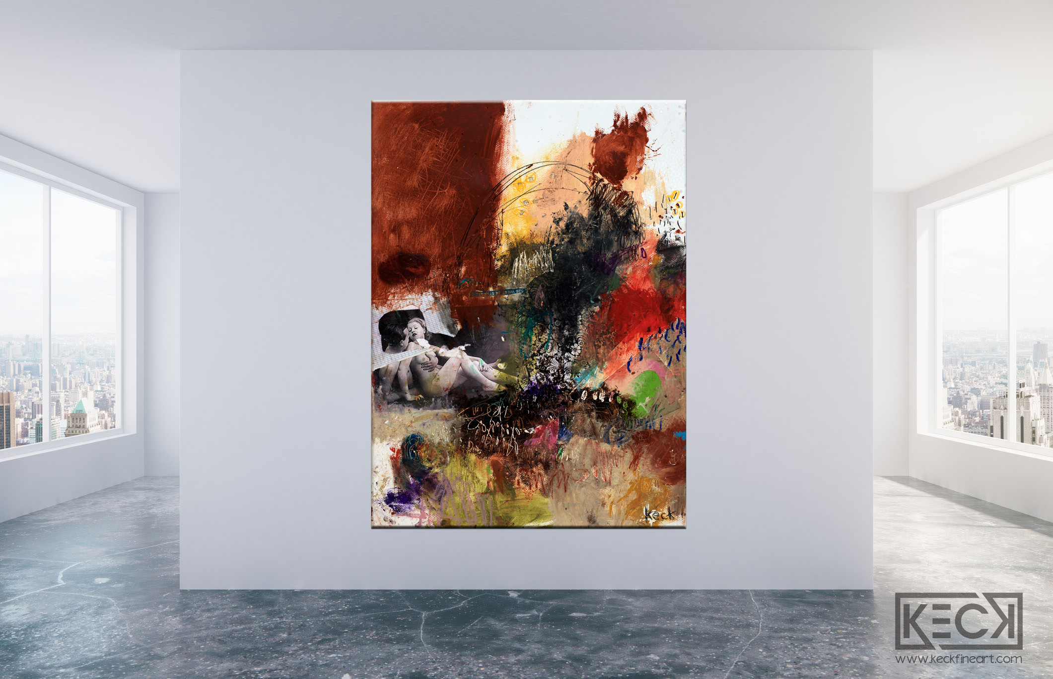 MIXED MEDIA ART Canvas Print of Returned in Kind #081212