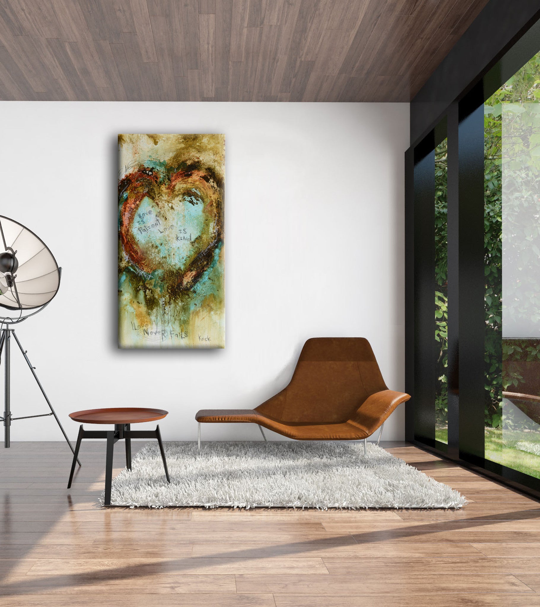 Abstract Heart Art<br>Canvas Print<br>1 Corinthians 13