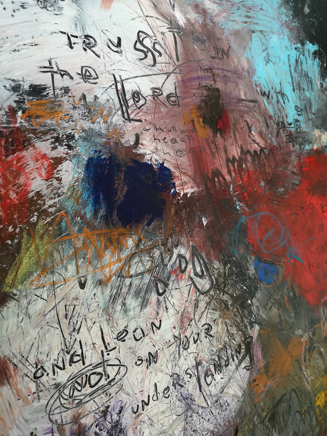 Original Abstract Scripture <br>Painting on Canvas<br>Proverbs 3:5