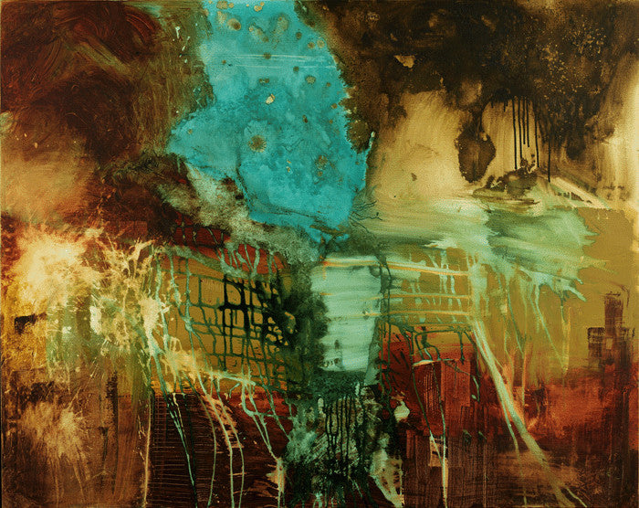 Earth Tones, Raw & Moody<br>Abstract Art Canvas Print<br>Title: Give It A Try