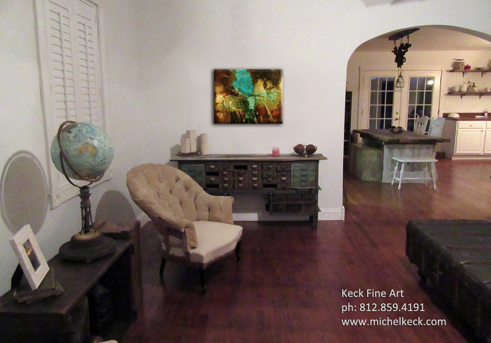 Earth Tones, Raw & Moody<br>Abstract Art Canvas Print<br>Title: Give It A Try