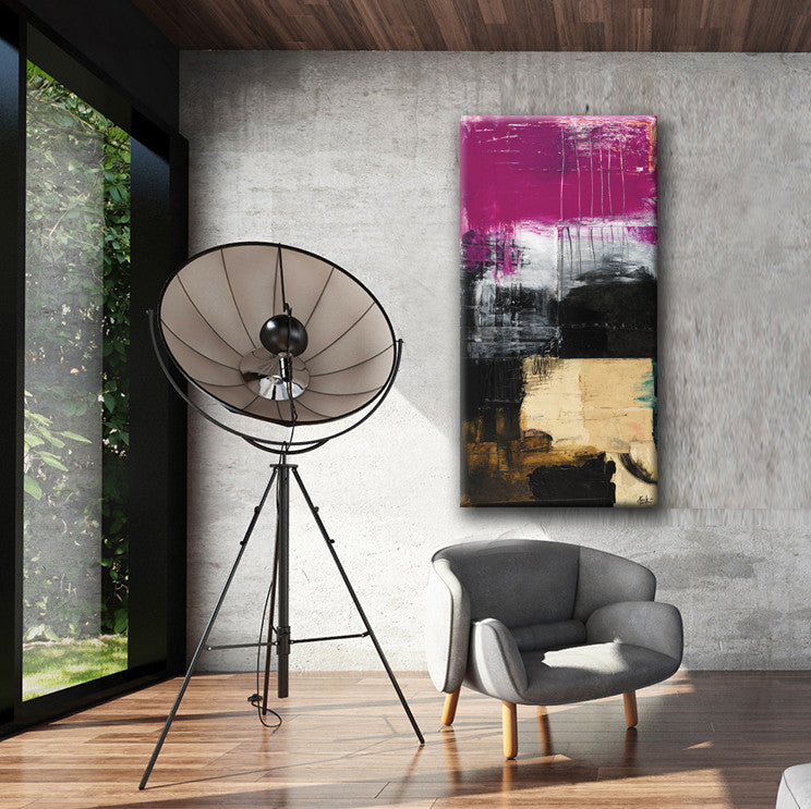 MIXED MEDIA ART Canvas Print of Stop Looking Over My Shoulder
