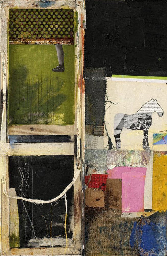 Original Mixed Media Painting<br> on Canvas in Floating Frame<br>Title: Hard Knock Life