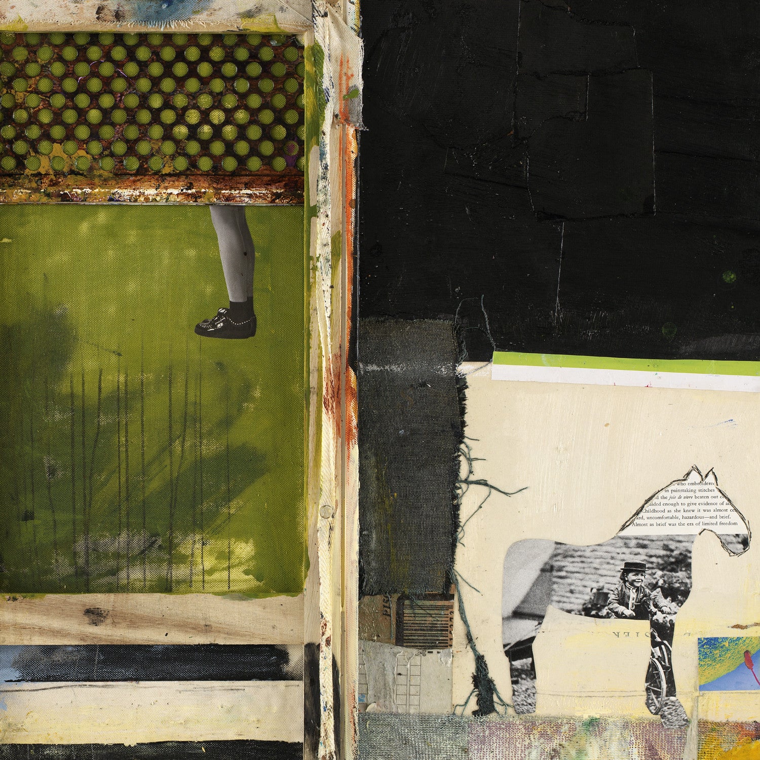 Original Mixed Media Painting<br> on Canvas in Floating Frame<br>Title: Hard Knock Life