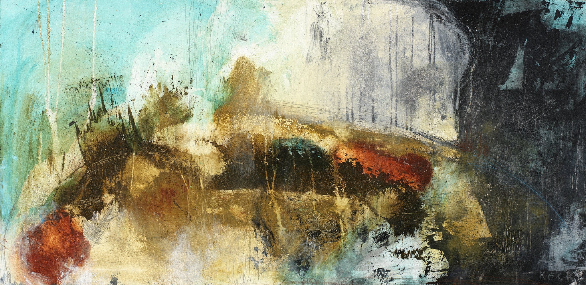 Horizontal abstract art prints on canvas.  Luxury earthtone abstract art prints in horizontal format