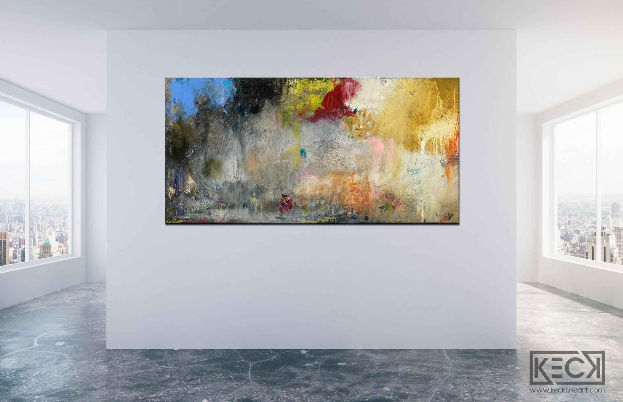 HUGE ABSTRACT CANVAS PRINTS BY MICHEL KECK