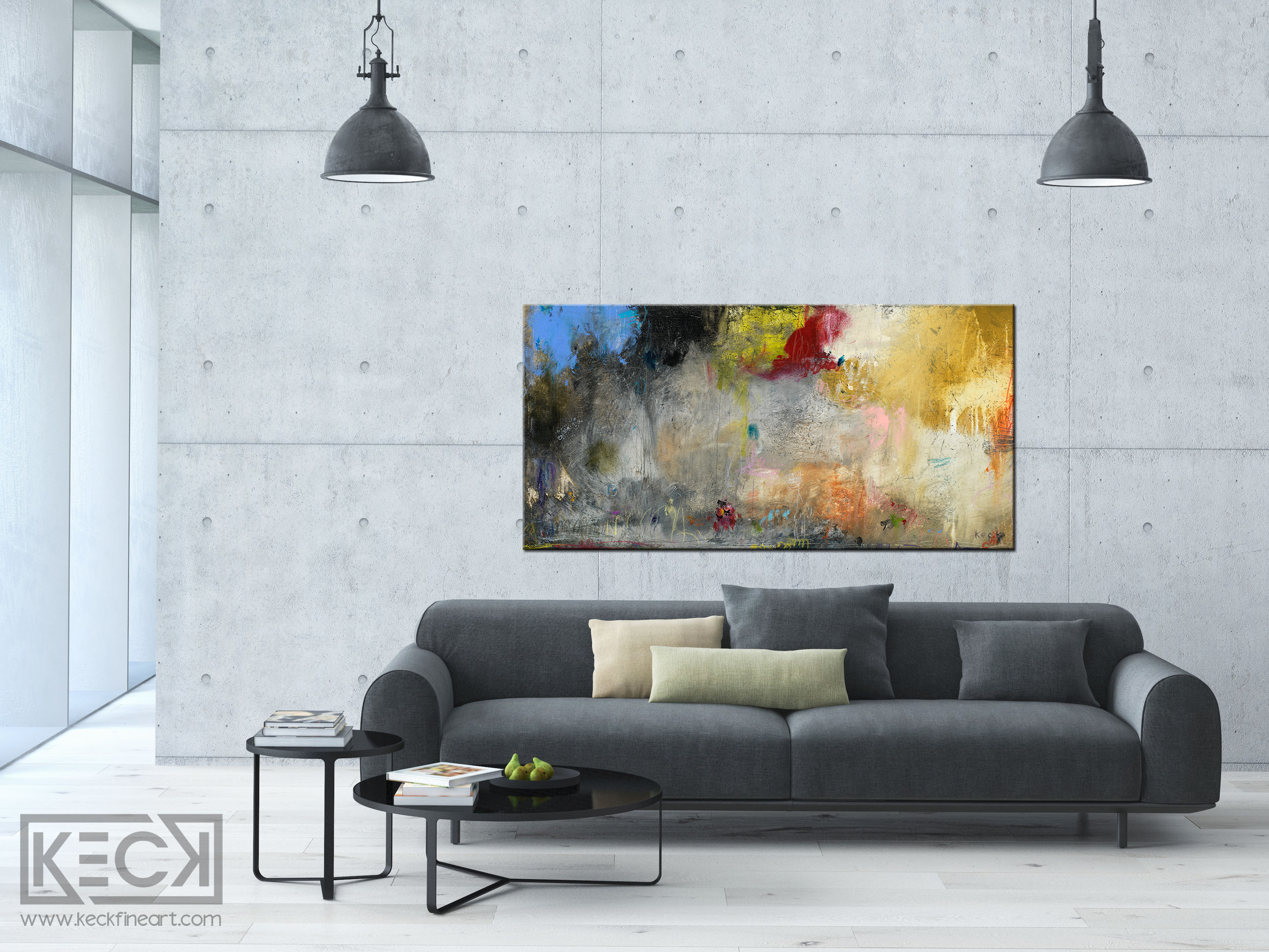 LARGE ABSTRACT CANVAS ART PRINTS BY MICHEL KECK