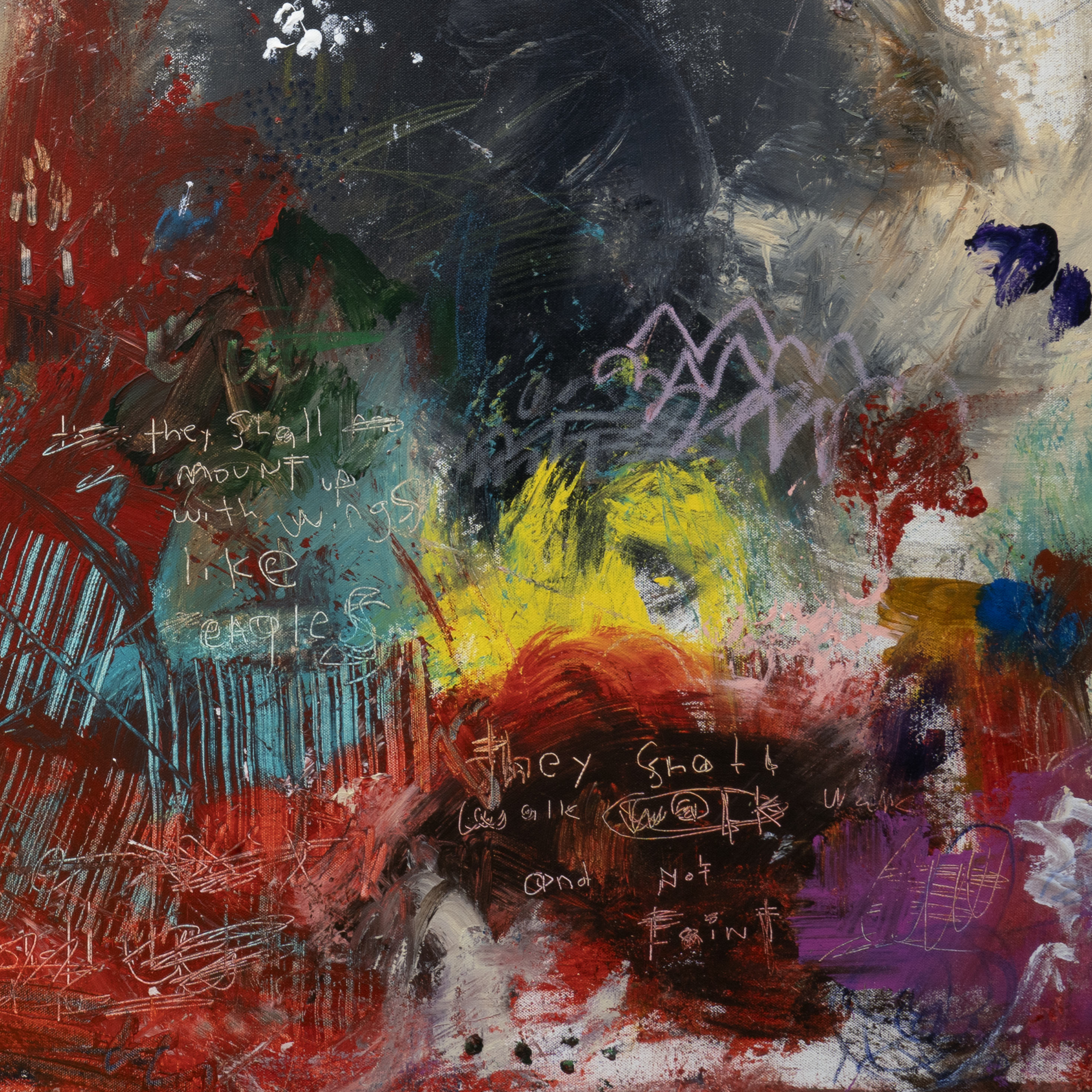 Organic Abstract Scripture<br> Canvas Art Print