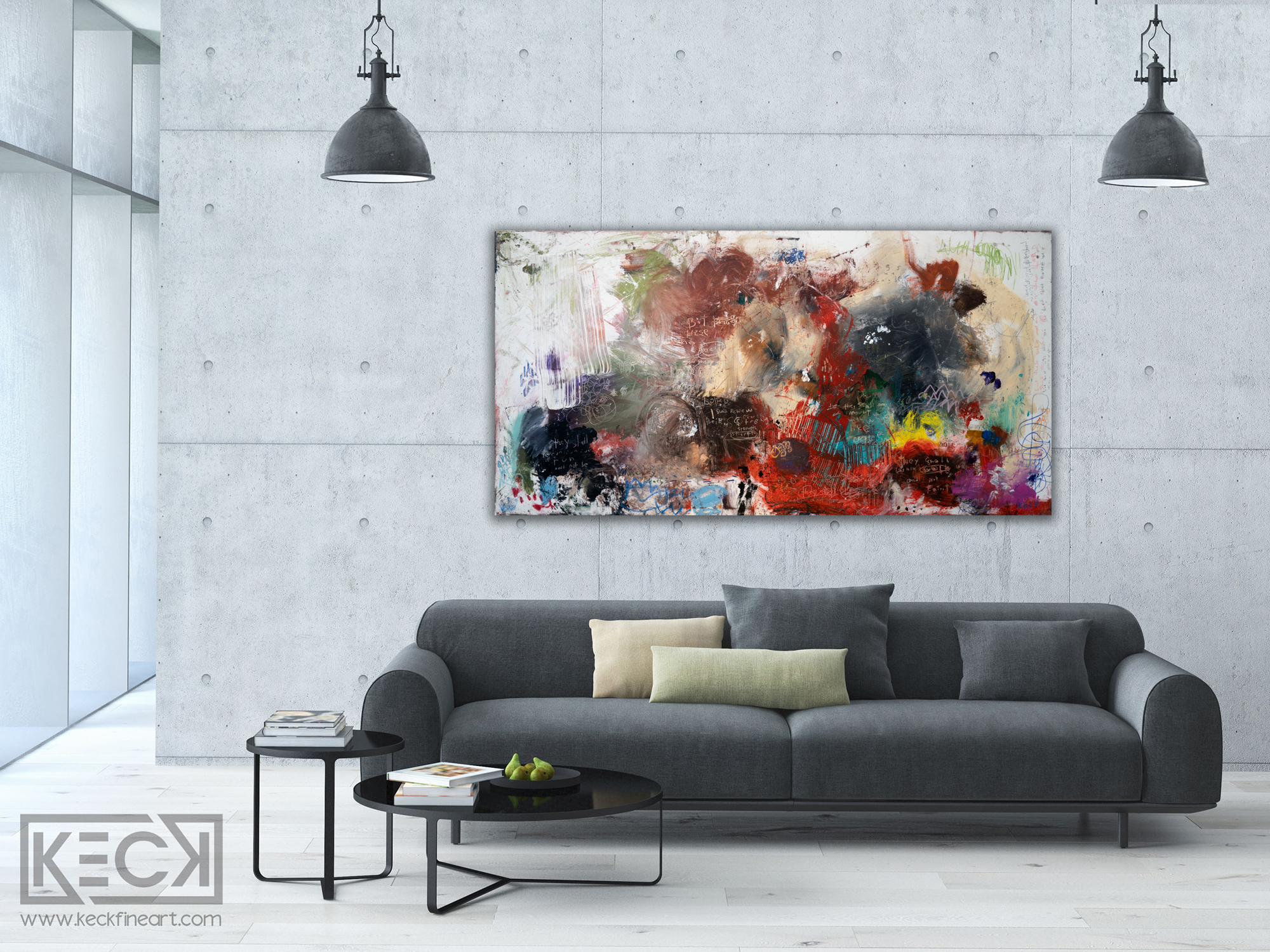 Organic Abstract Scripture<br> Canvas Art Print