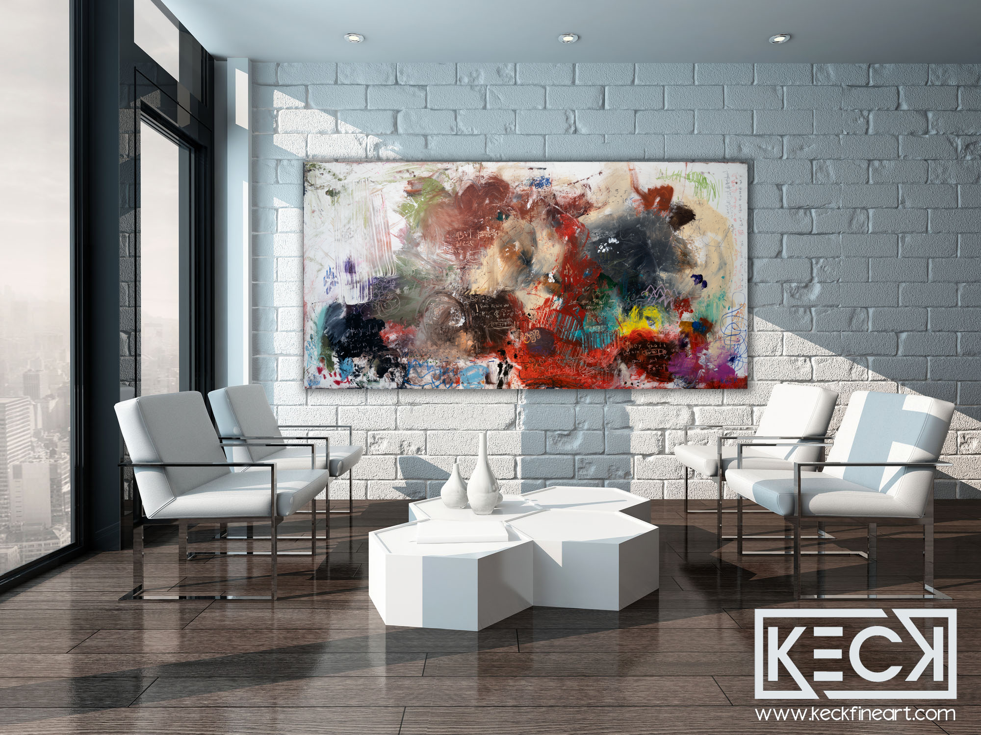 Organic Abstract Scripture<br> Canvas Art Print