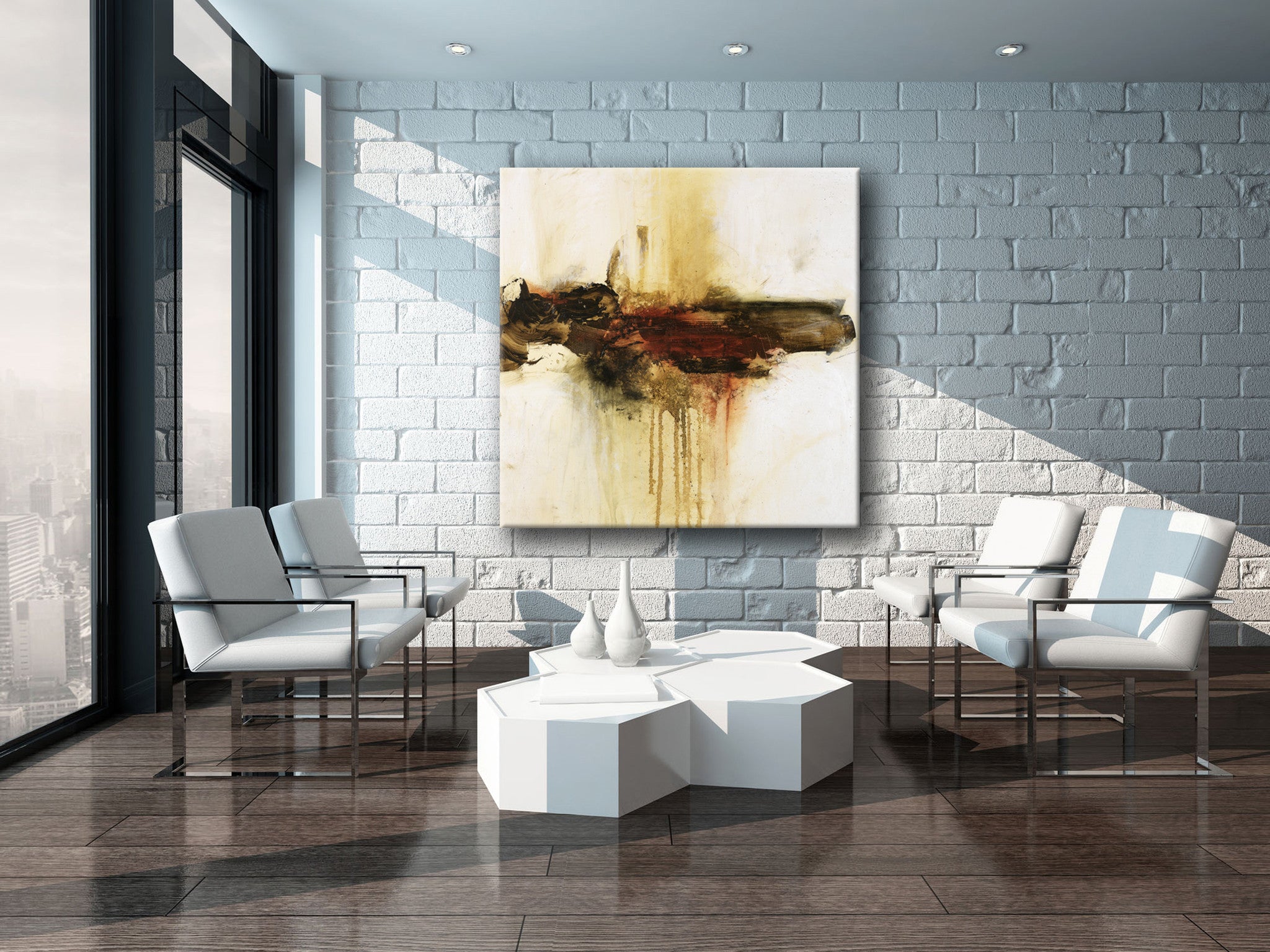 Abstract Art Print on Canvas | I Belong With You