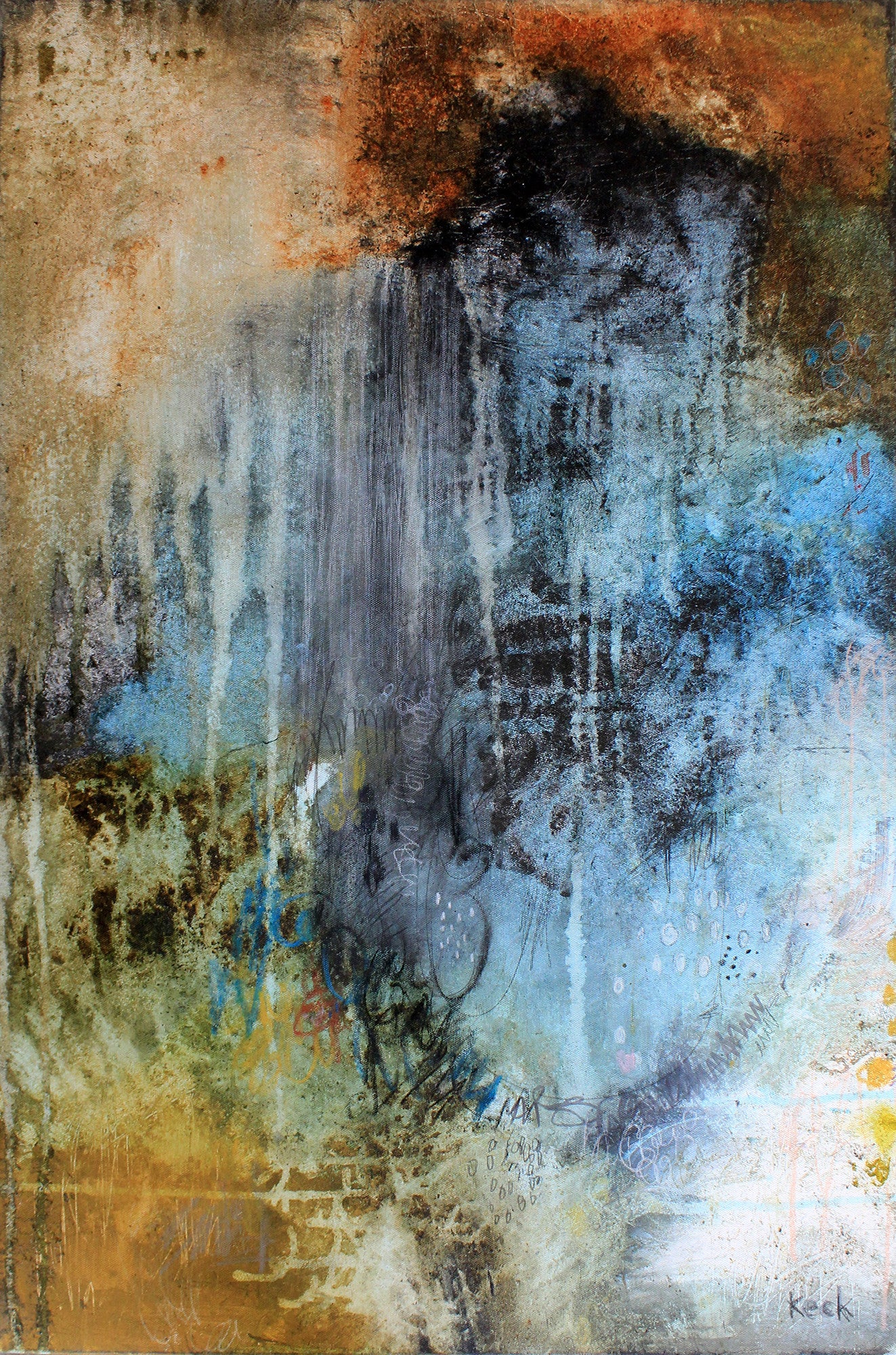 Moody & Organic Abstract<br>Canvas Art Print<br> Just A Dream