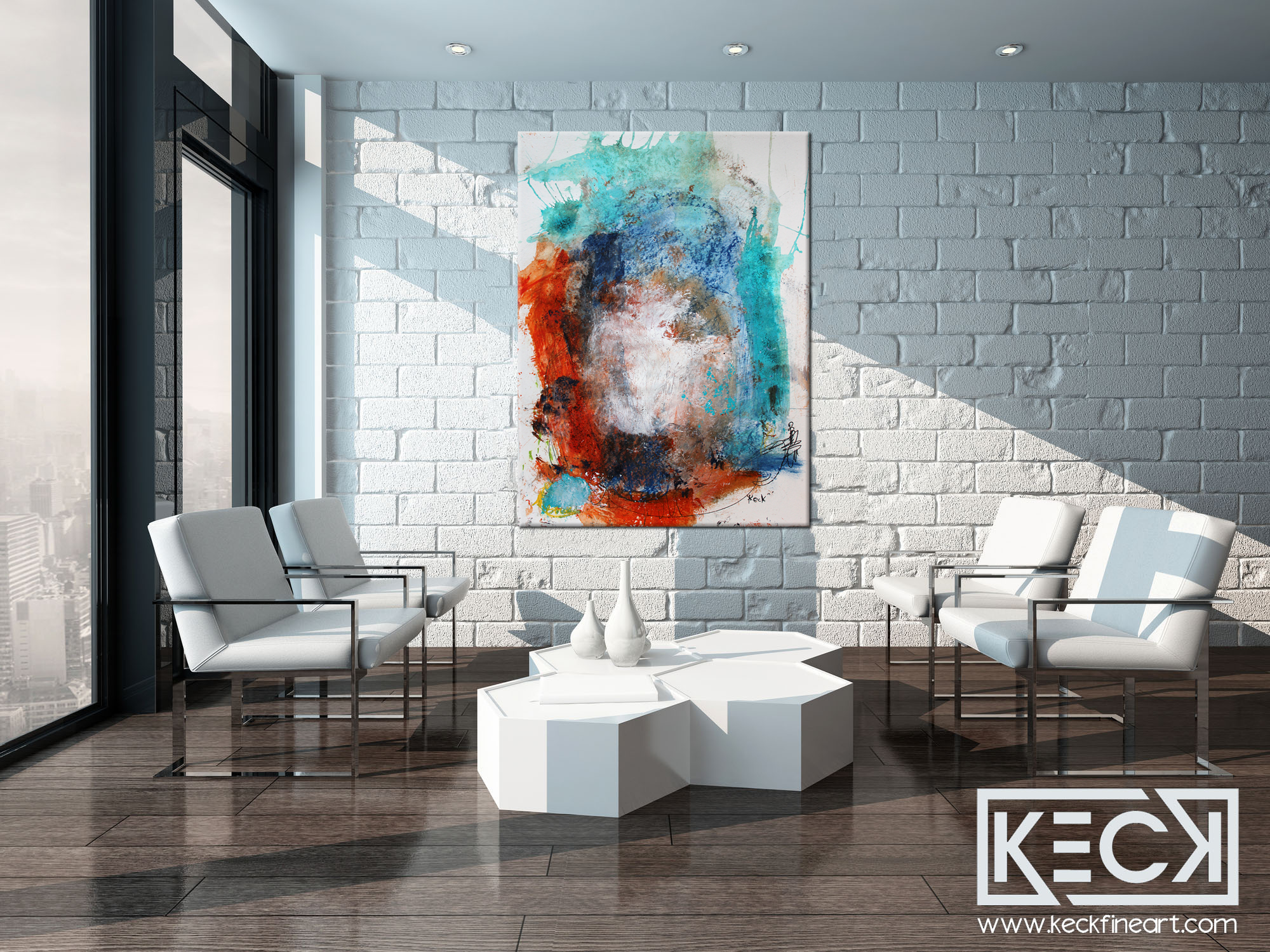 Abstract Canvas Art Print <br>2019 Collection <br>Title: Walk Me Home <br> Michel Keck