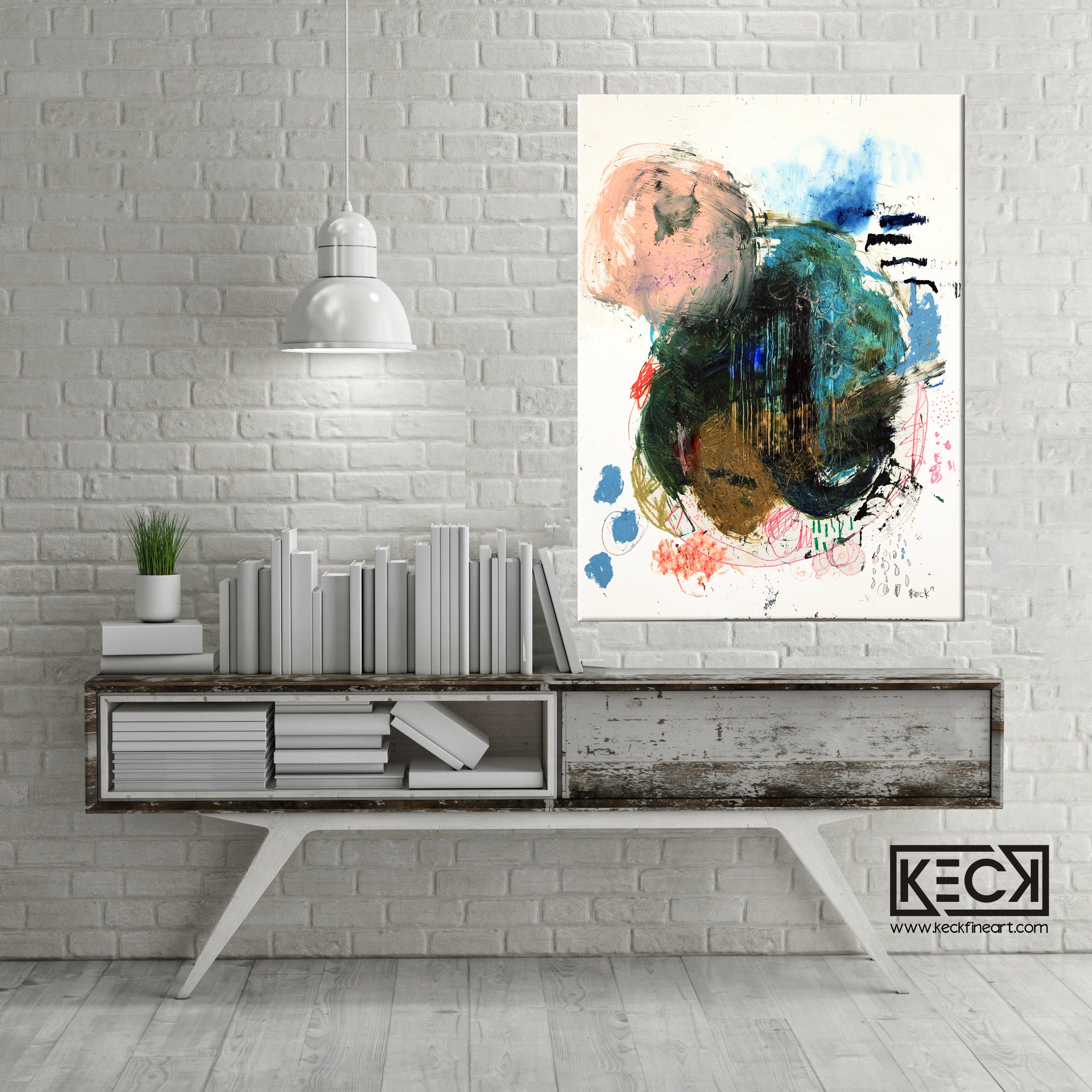 Abstract Canvas Art Print <br>2019 Collection <br>Title:  Wait A Minute <br> Michel Keck