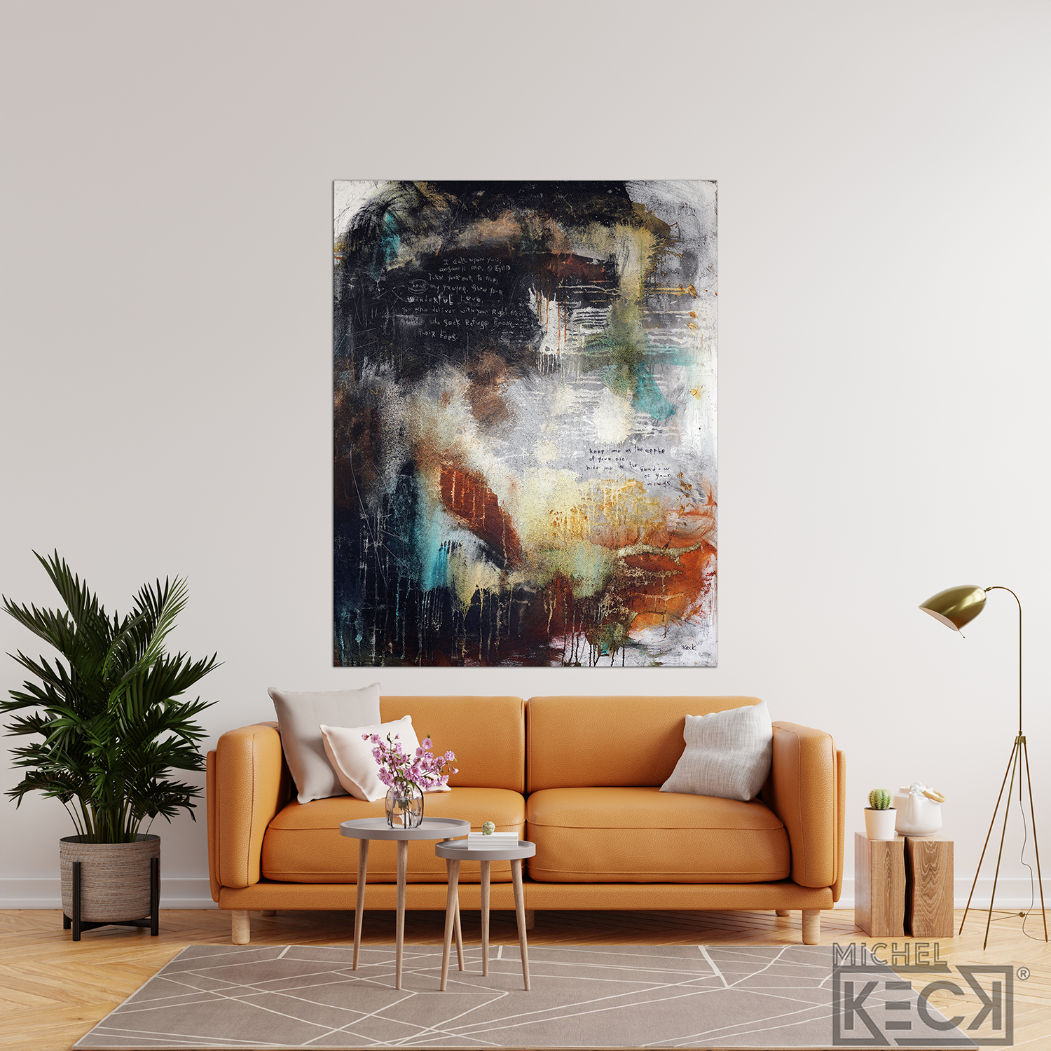 Abstract Scripture Art<br>Canvas Print<br>Under Your Wings