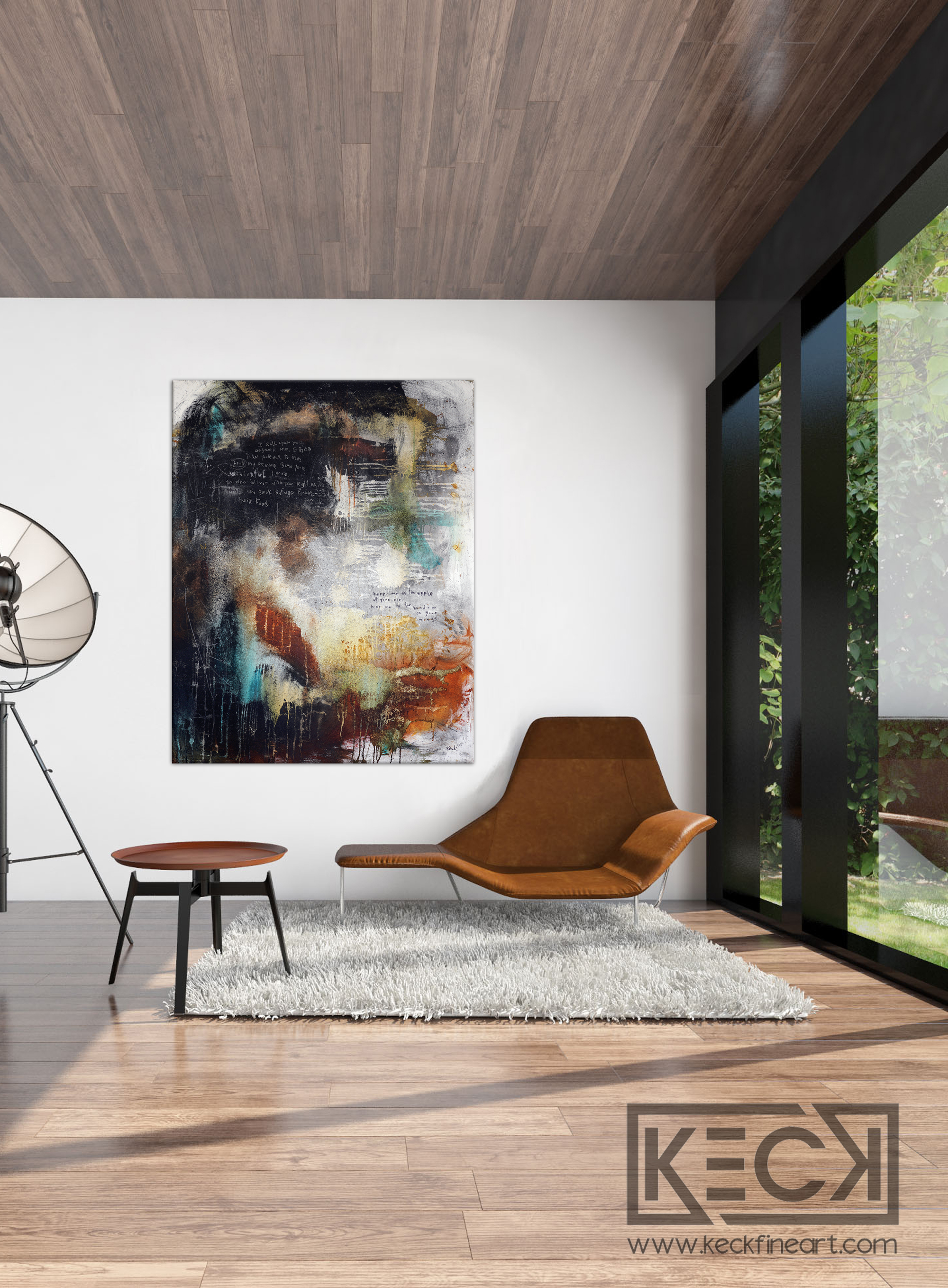 Abstract Scripture Art<br>Canvas Print<br>Under Your Wings