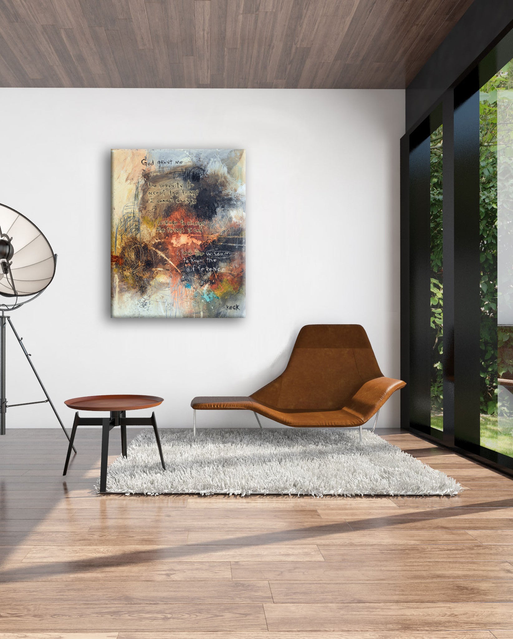 ABSTRACT SCRIPTURE AND PRAYER ART. Serenity Prayer abstract art canvas print. 