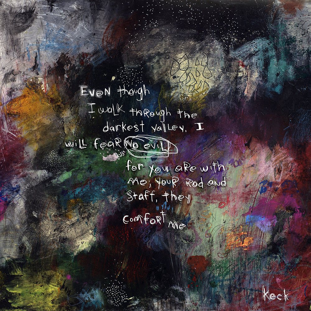 Raw abstract art prints with scripture. Michel Keck's scripture paintings and prints.
