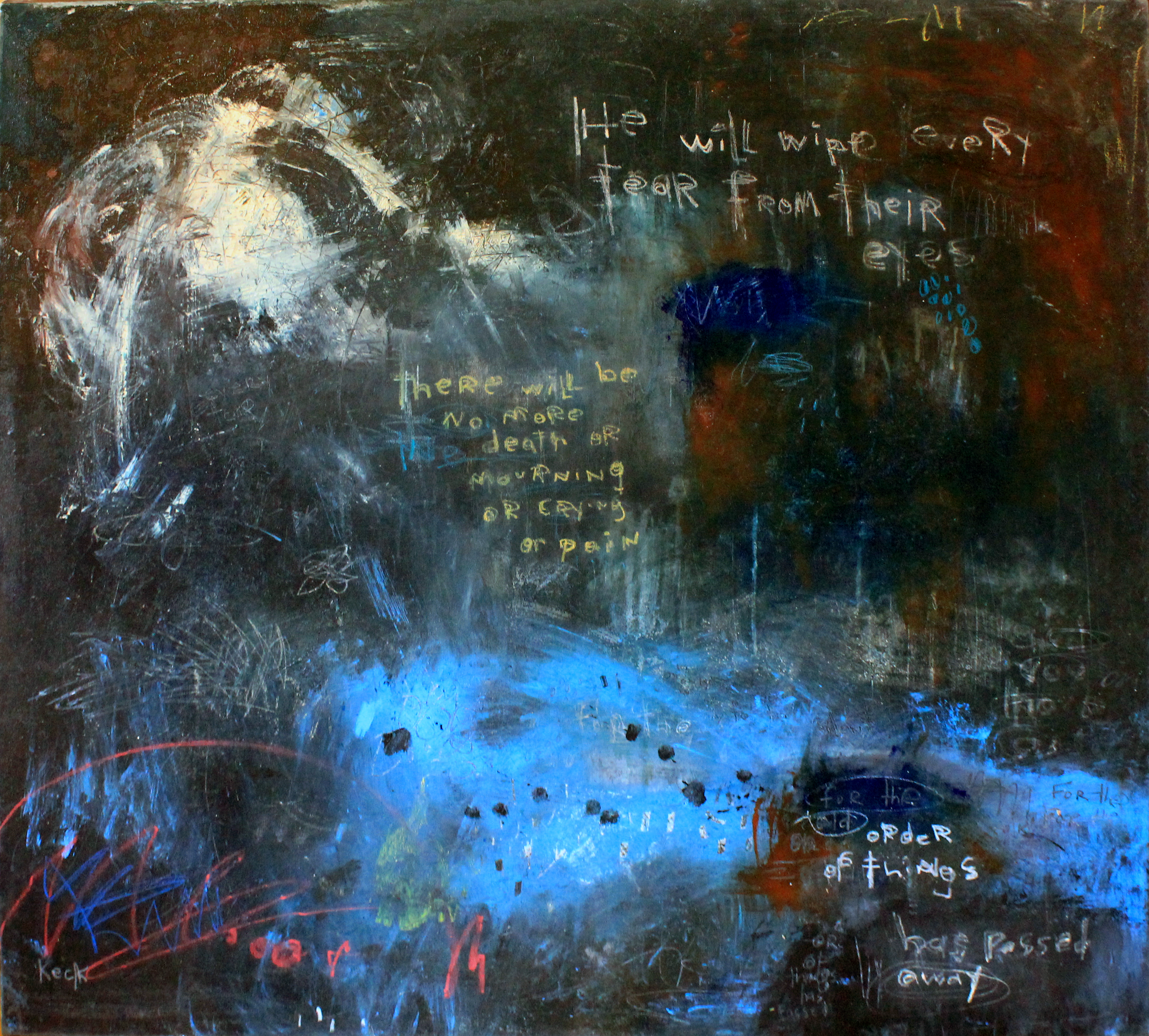 Abstract Scripture Art<br>Canvas Print<br> Revelation 21:4