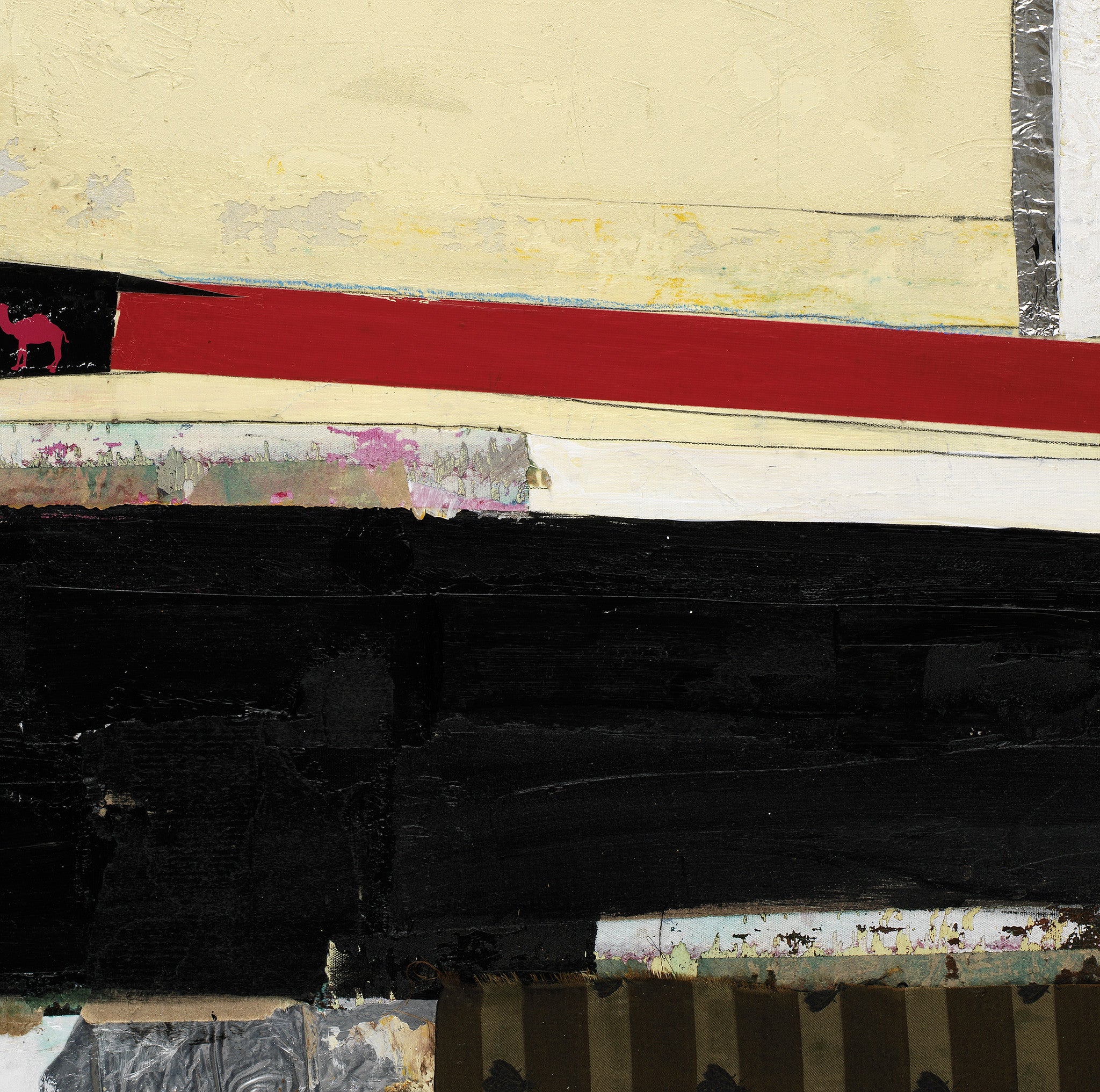 Original Mixed Media Painting<br> on Canvas in Floating Frame<br>Title: Against The Grain