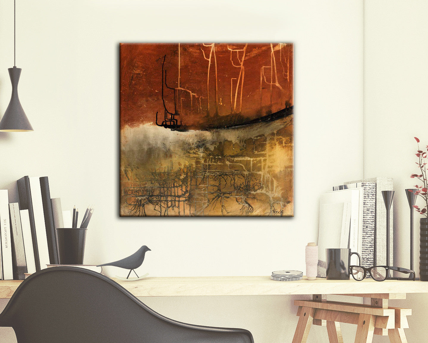 #120705 Untitled <br>From Gridlock Series <br>Canvas Art Print