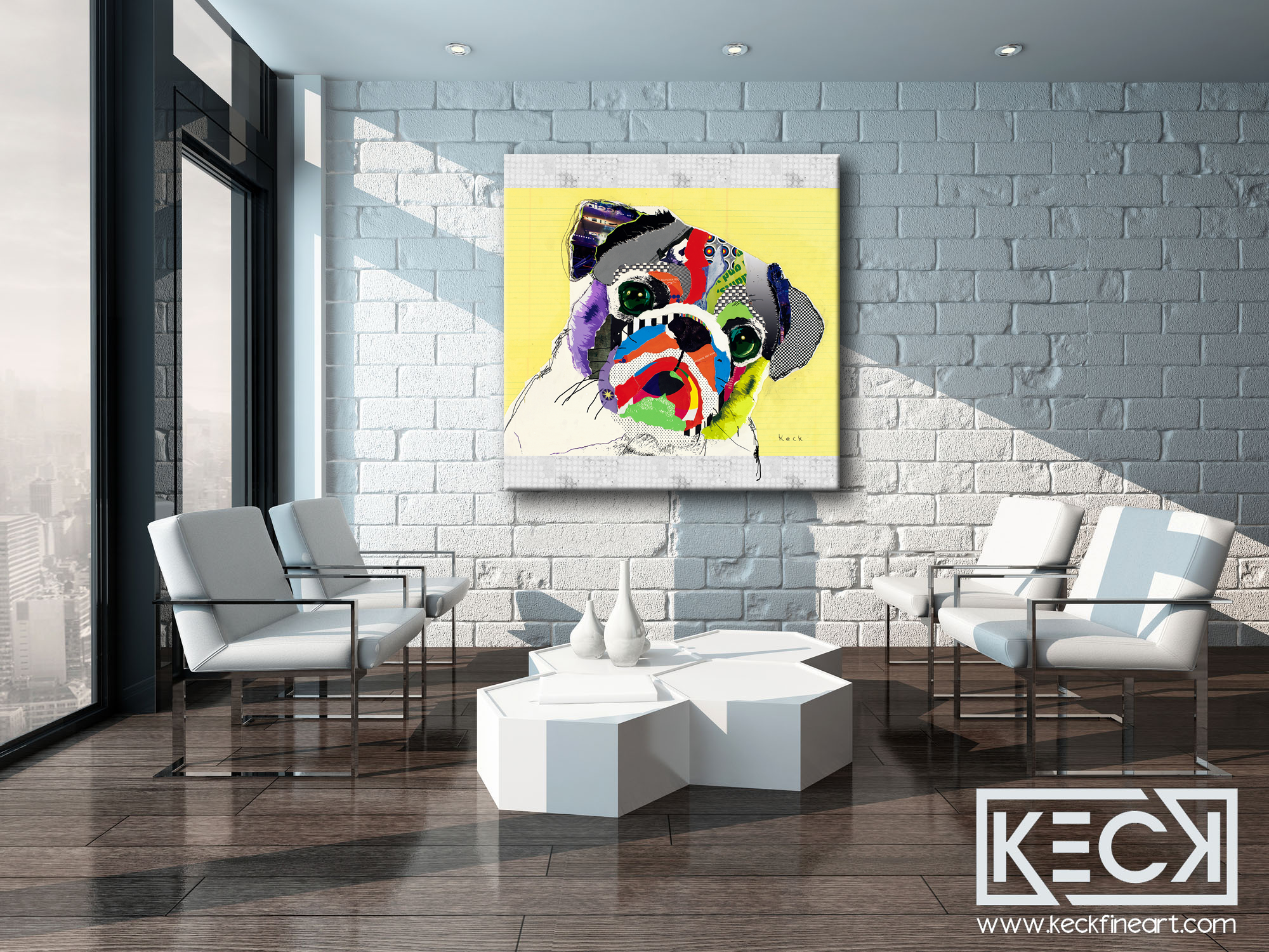 DOG ART PRINTS BY MICHEL KECK