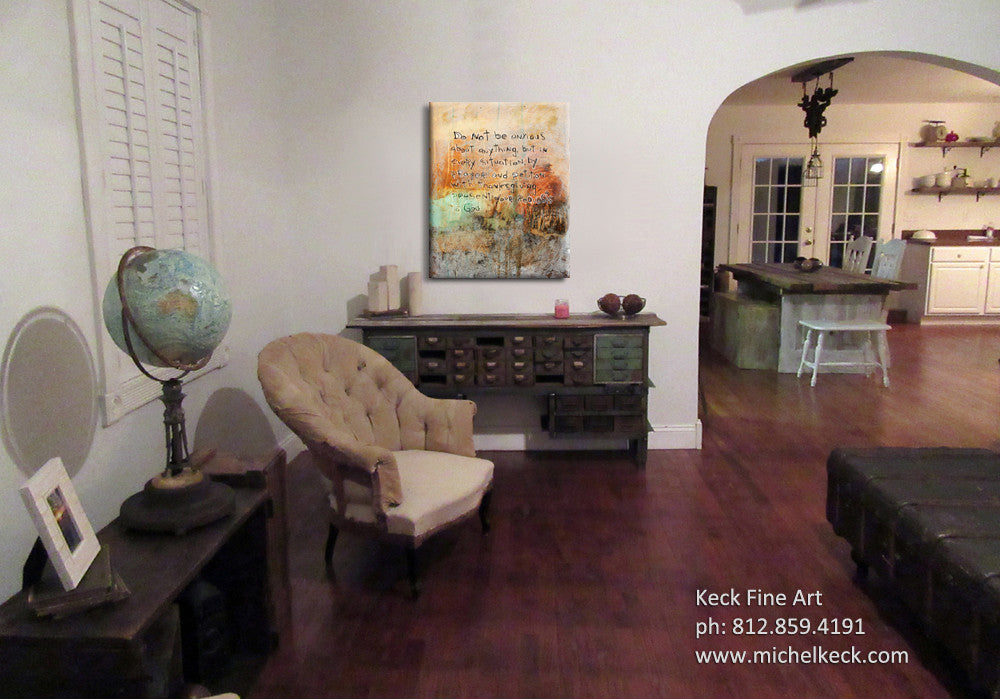 Abstract Scripture Art<br> Canvas Print<br>Phillipians 4:6