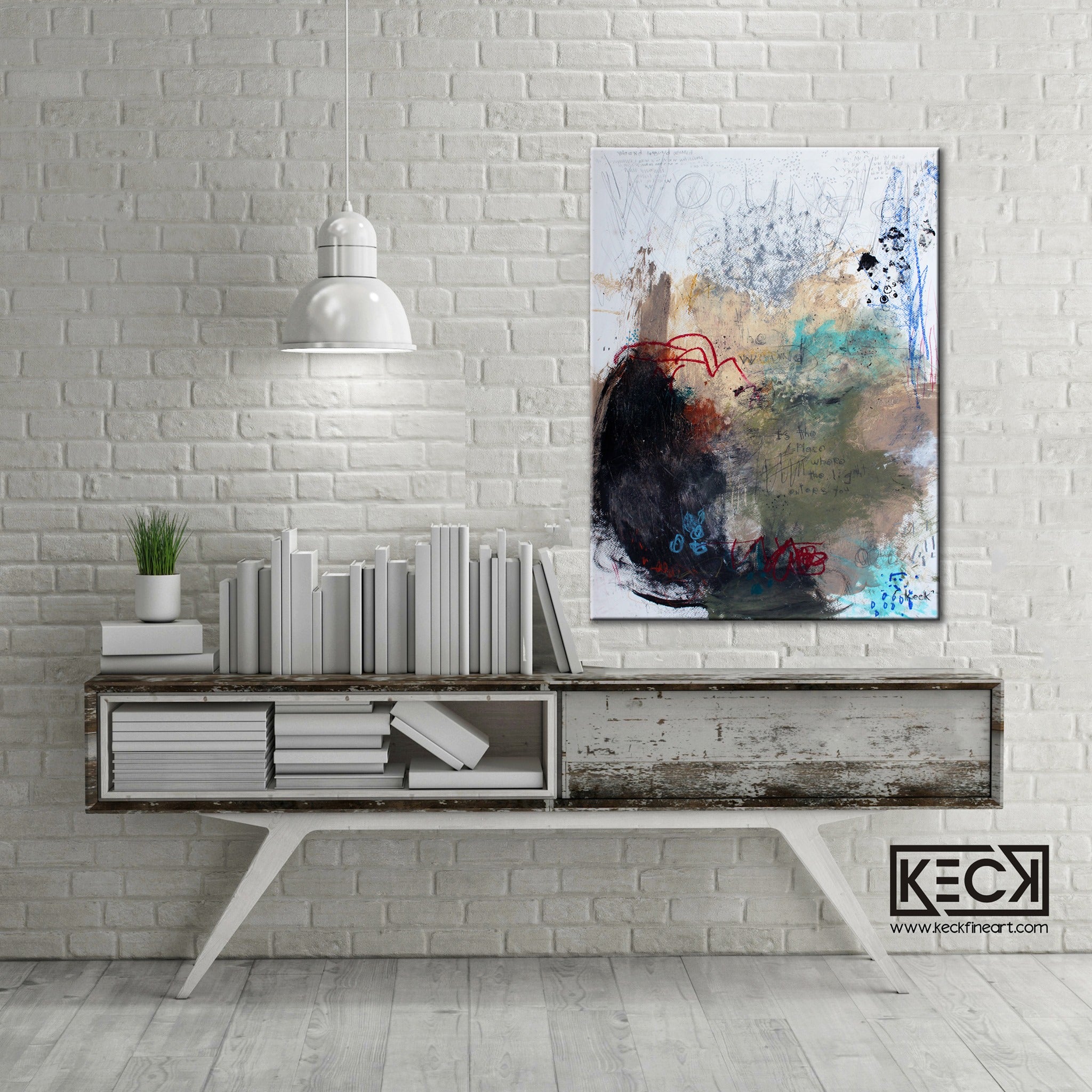 Abstract Canvas Art Print <br>2019 Collection <br>Title:  Wound <br> Michel Keck