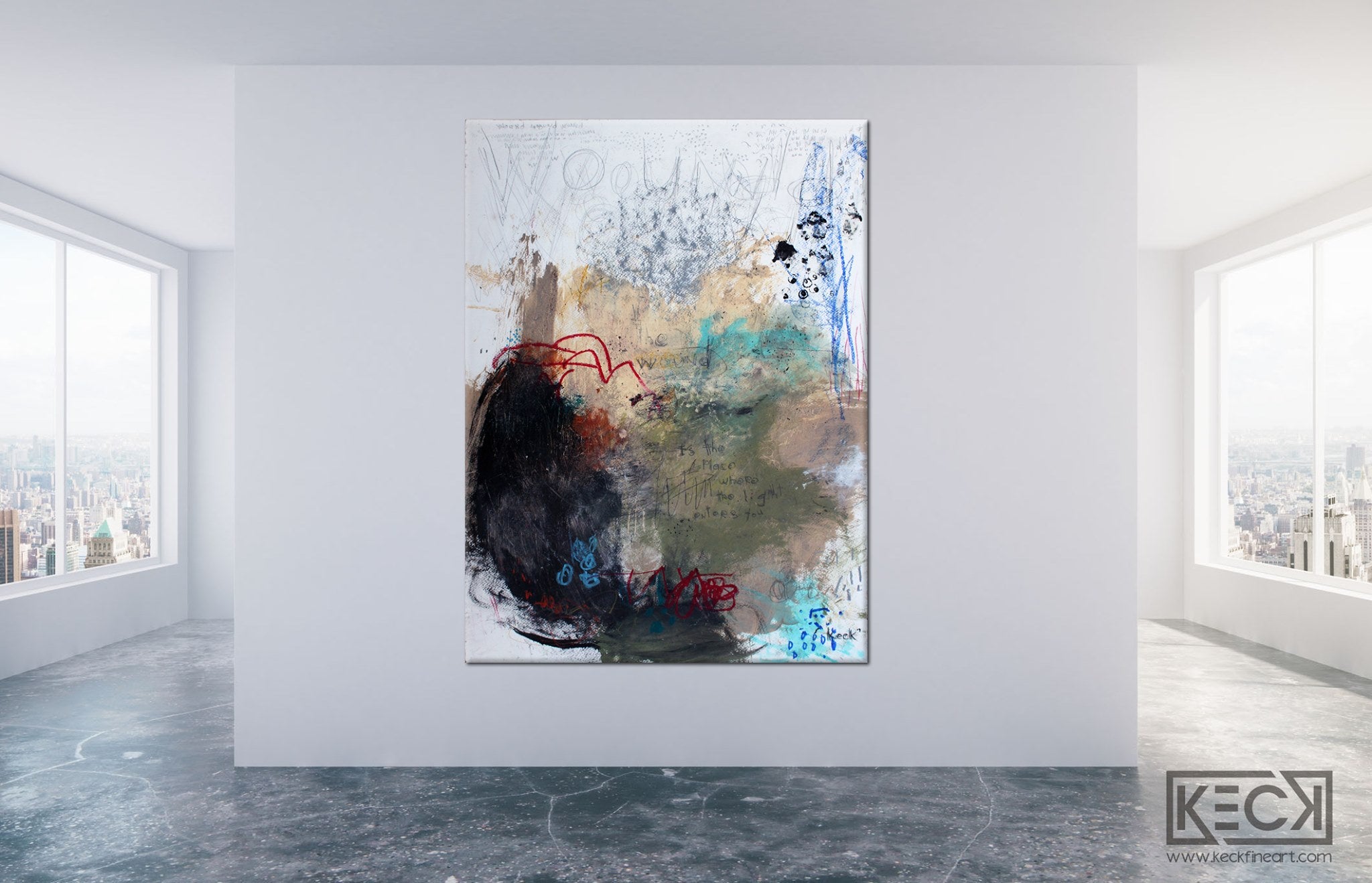 Abstract Canvas Art Print <br>2019 Collection <br>Title:  Wound <br> Michel Keck