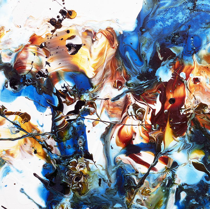 Acrylic pour painting technique