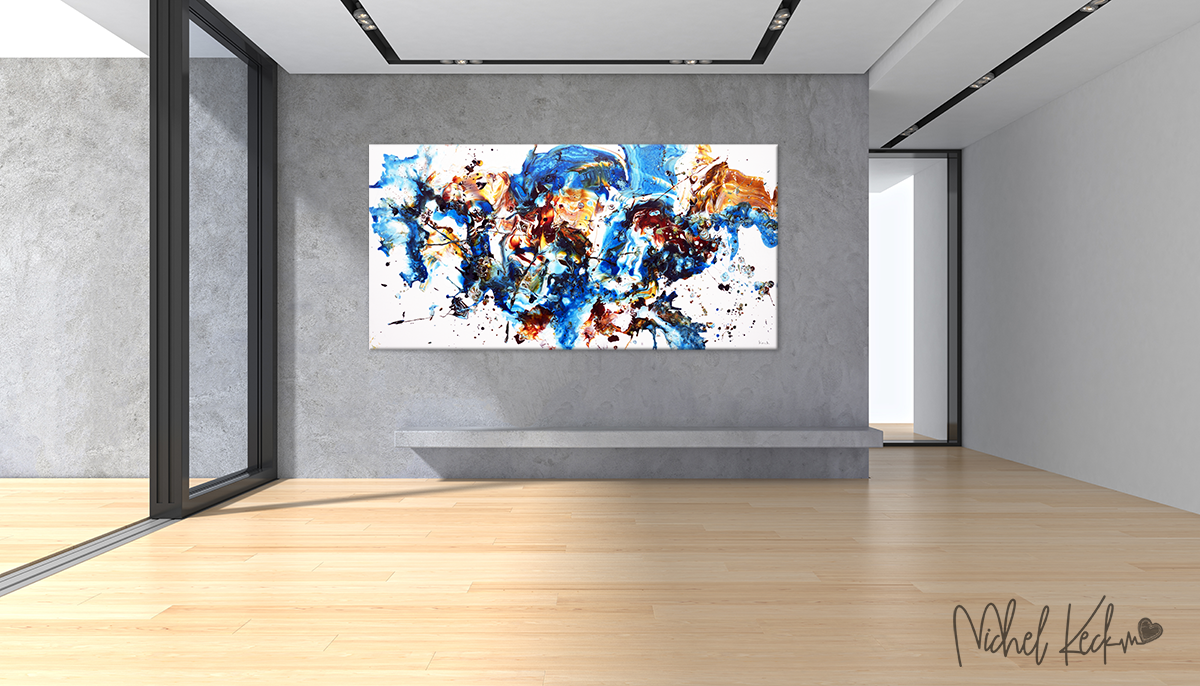 Fluid acrylic pour paintings. Contemporary Acrylic Pour Art 