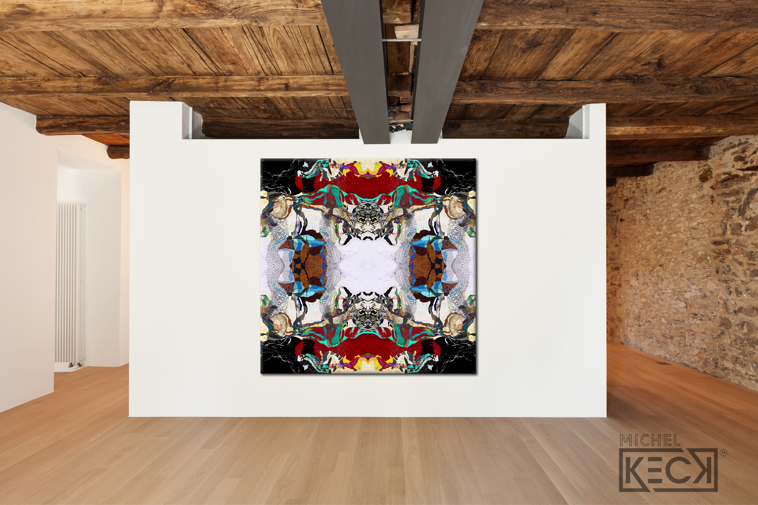 Large colorful abstract art prints