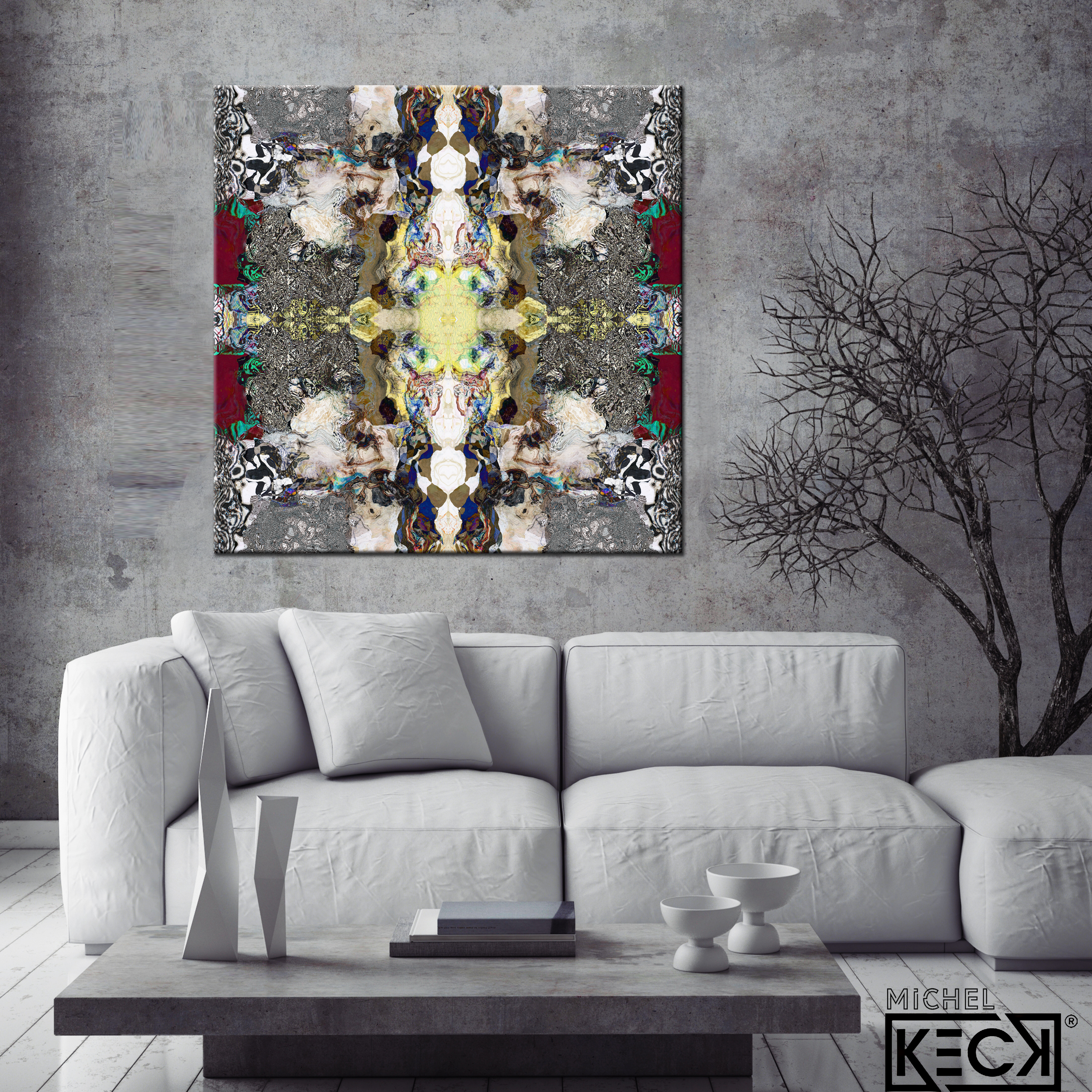 #DCRS1-47 <br> Echo Collection 47 <br> Abstract Art Canvas Print