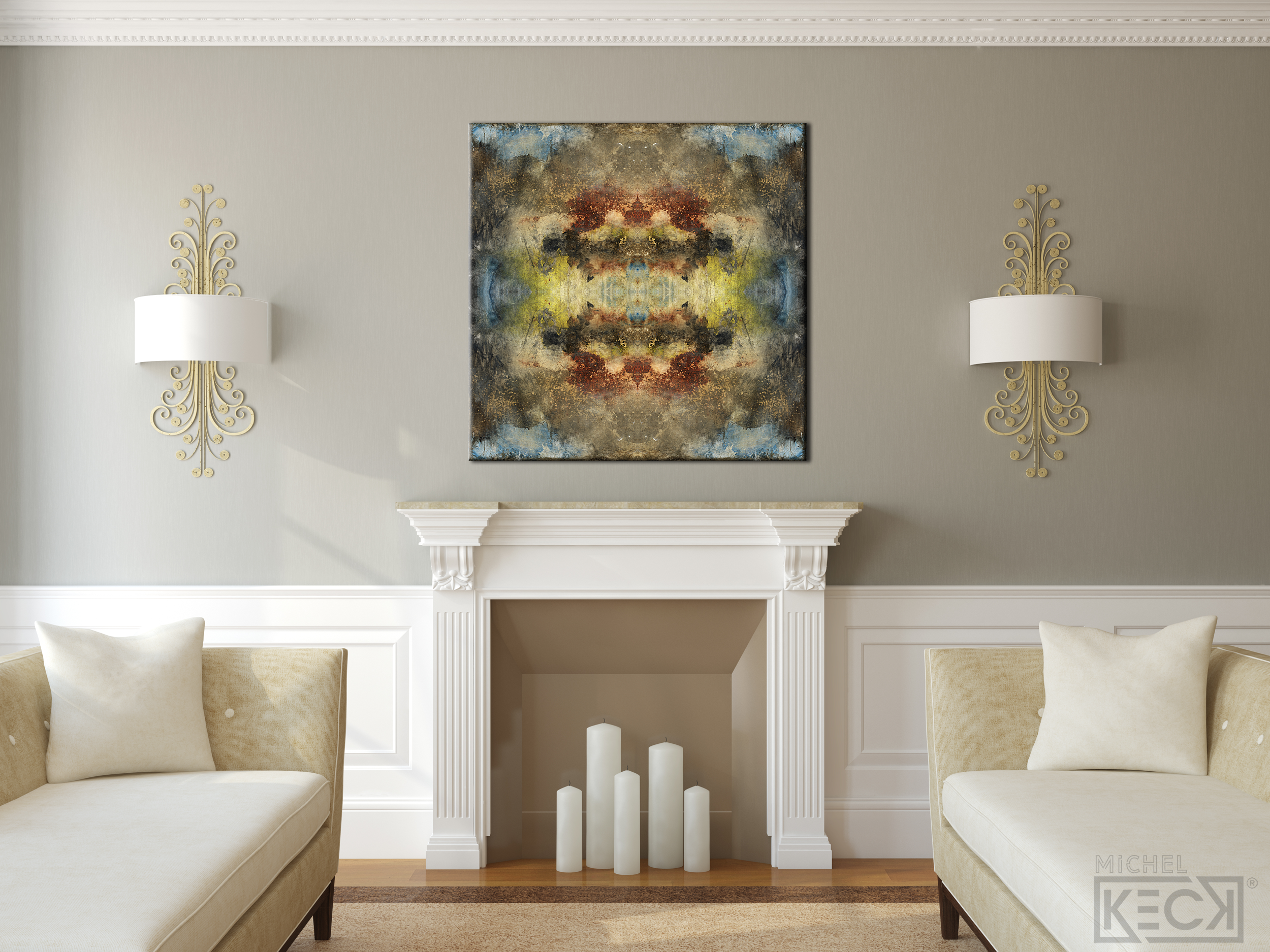#DCRS1-53 <br> Echo Collection 53 <br> Abstract Art  Canvas Print