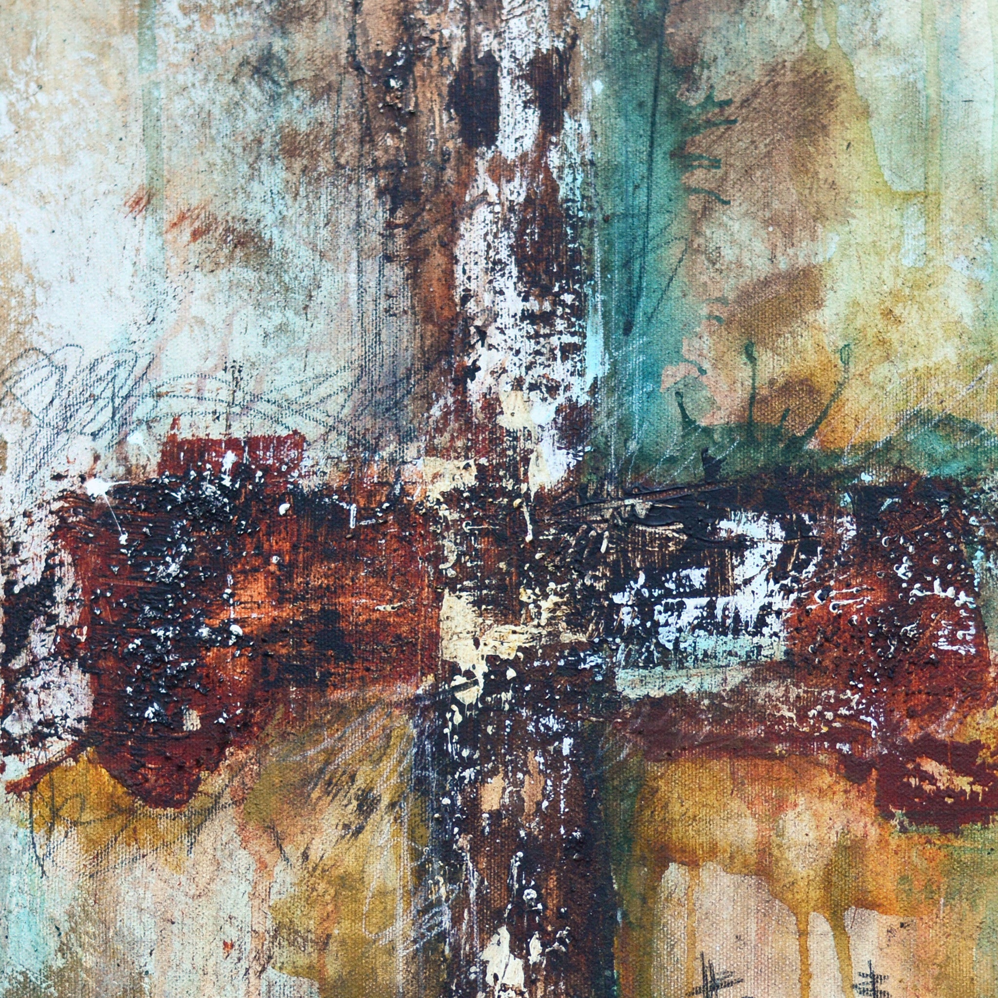 Organic Abstract Crosses. Cross Art Prints. Abstract prints of crosses.  CROSS ART BY KECK.