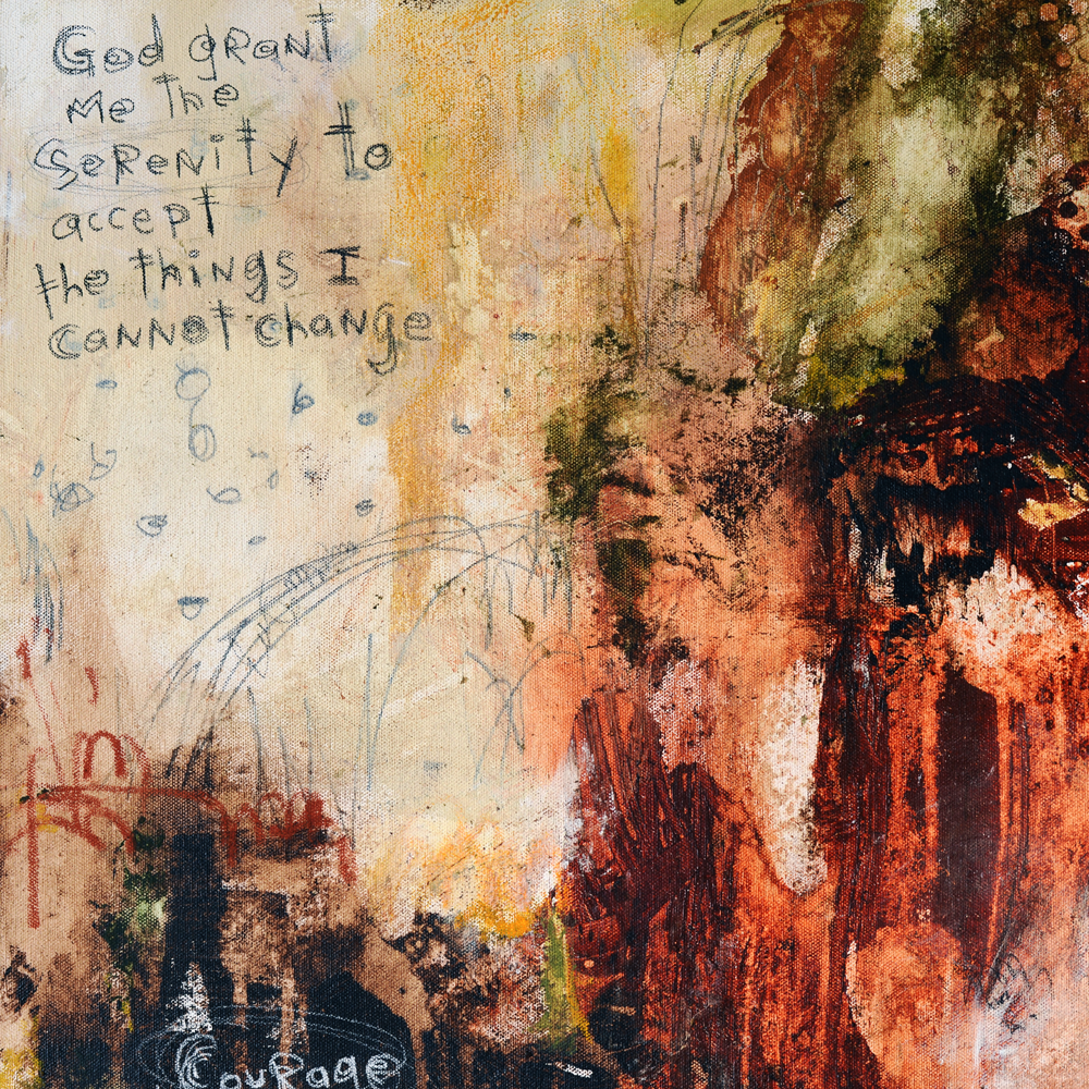 Museum Quality Scripture Abstract Art Prints on Canvas by Michel Keck.