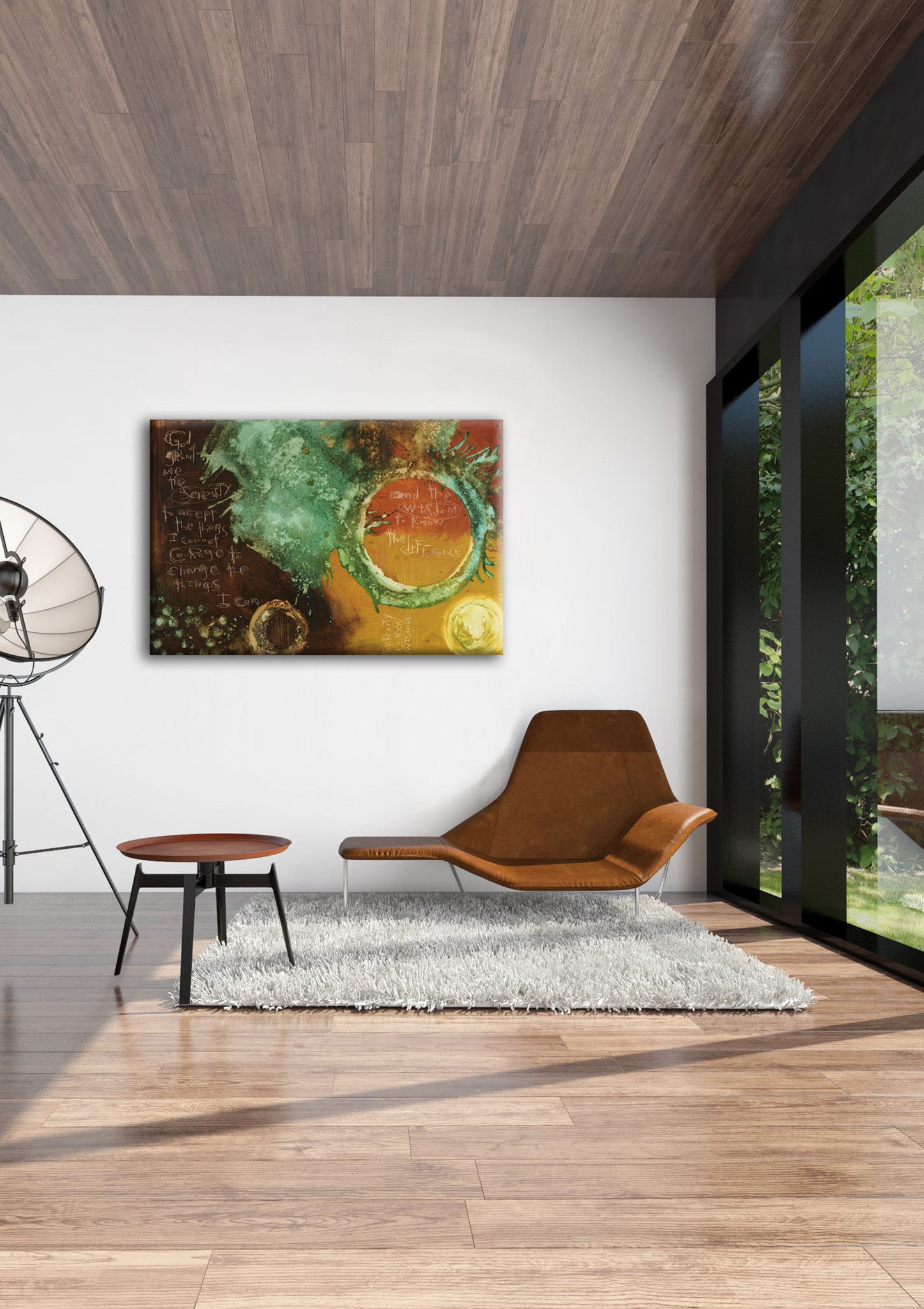 Canvas Serenity Prayer Art Print. Abstract artist Michel Keck's serenity prayer art prints.