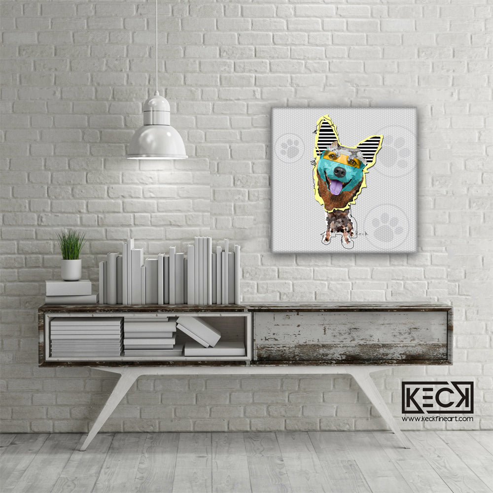 COLORFUL DOG ART BY MICHEL KECK