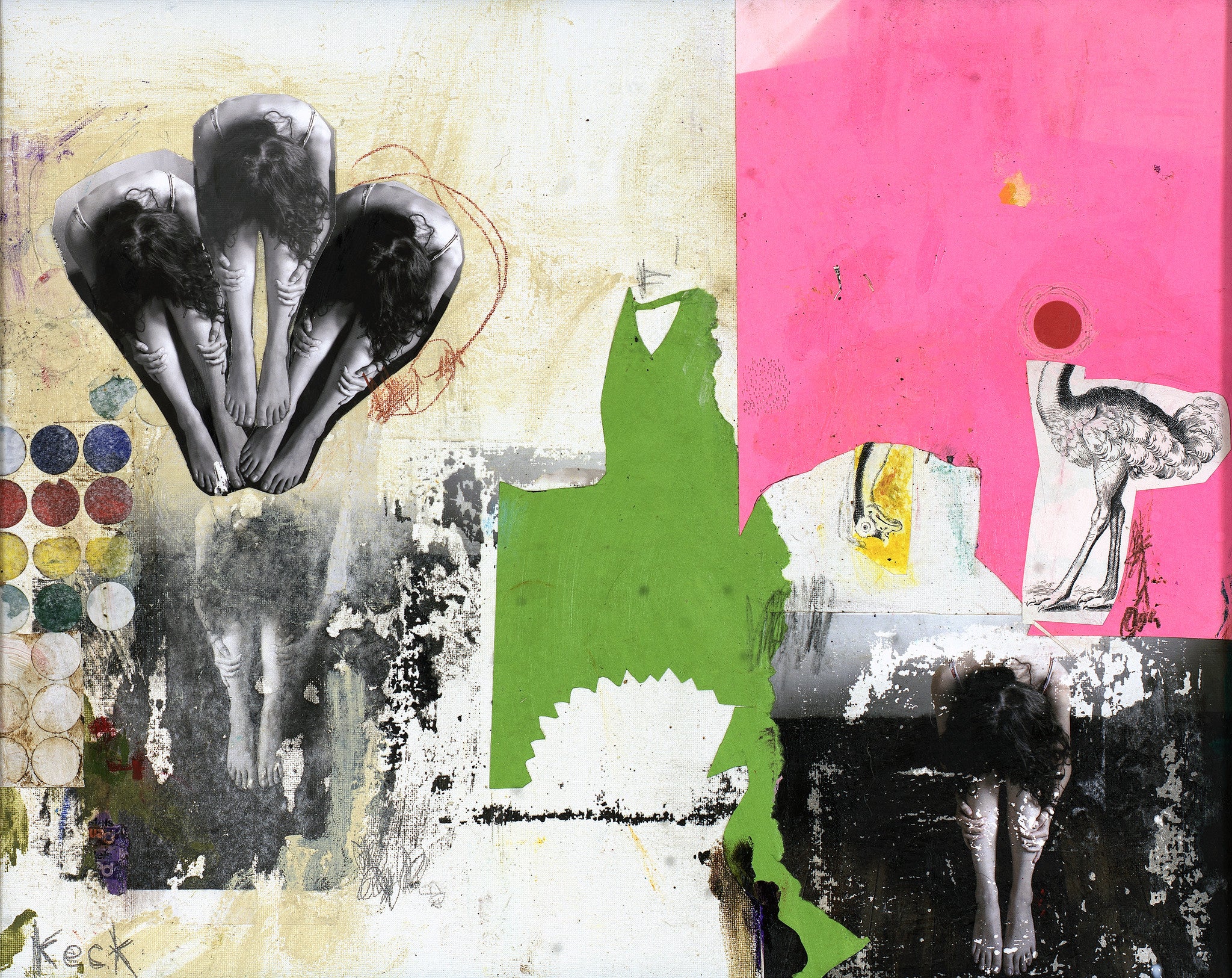 Collage Art Print<br>On Canvas<br> Title: Bury