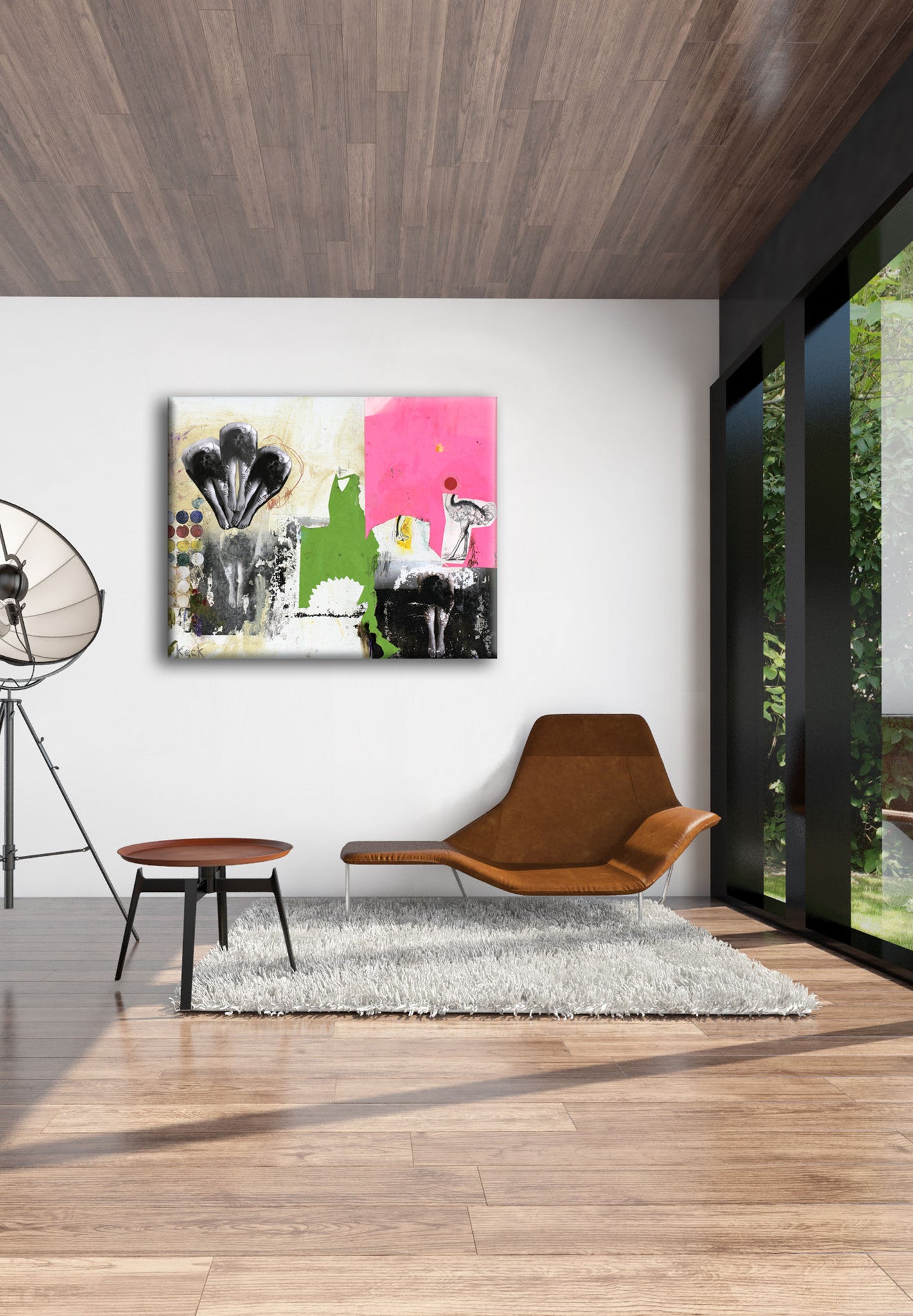 Collage Art Print<br>On Canvas<br> Title: Bury