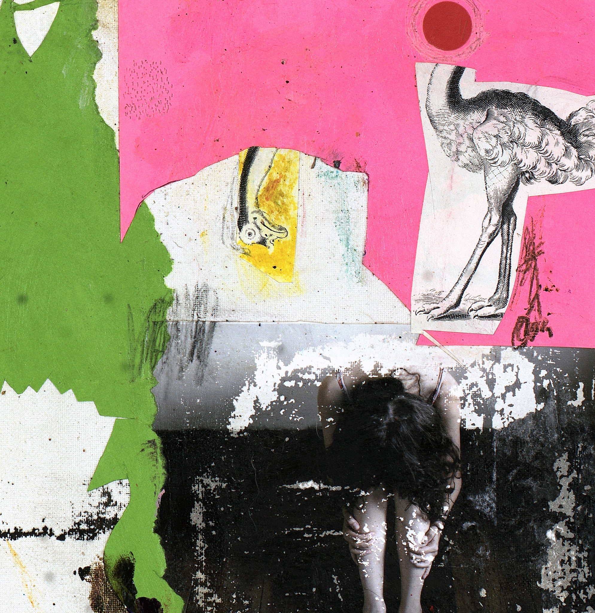 Collage Art Print<br>On Canvas<br> Title: Bury
